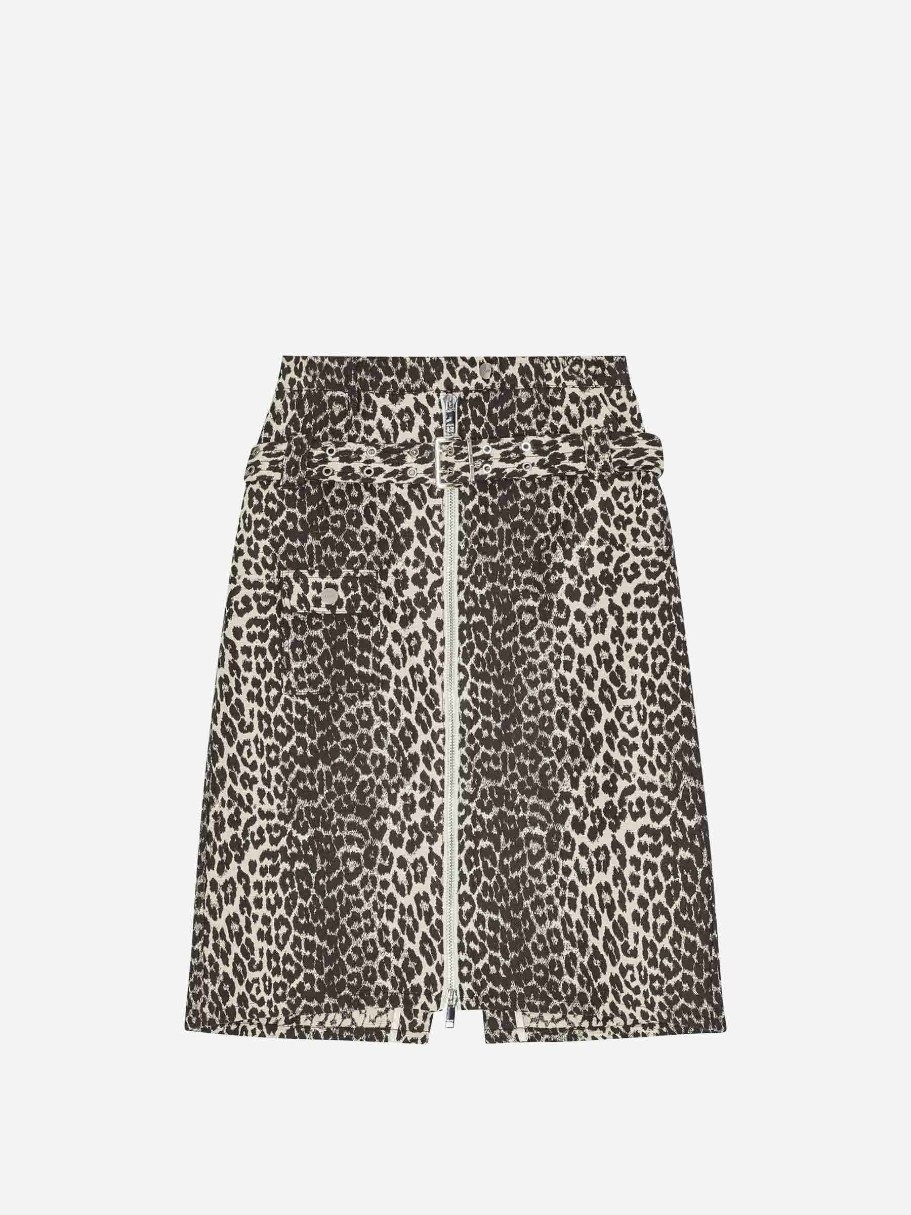 Outlet online Ganni Mujer Falda Midi Tweed color Leopardo sku 750-001617 01 - Foto 1