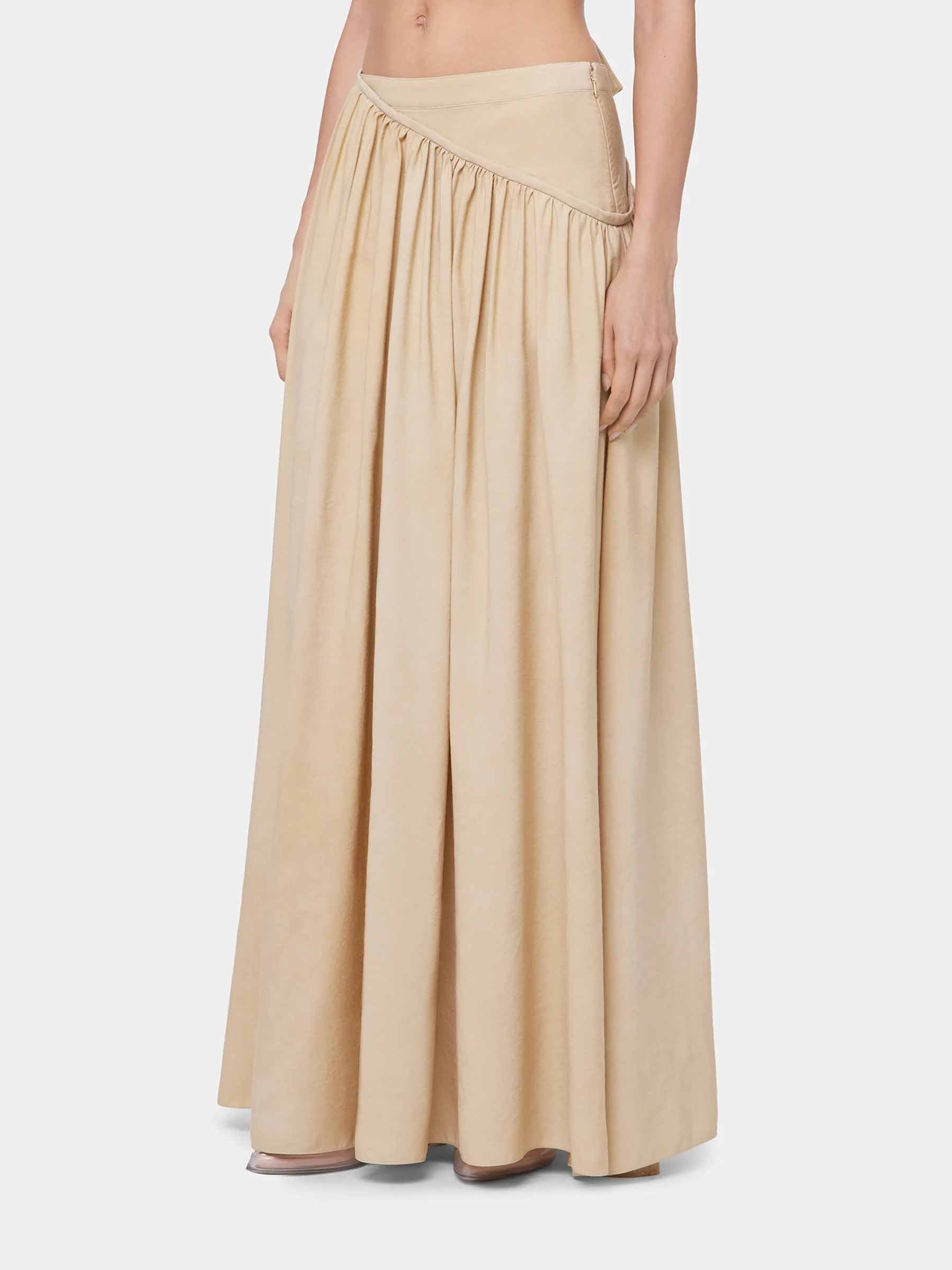 Outlet online Rabanne Mujer Falda Maxi Fruncidos color Beige sku 750-001627 01 - Foto 5