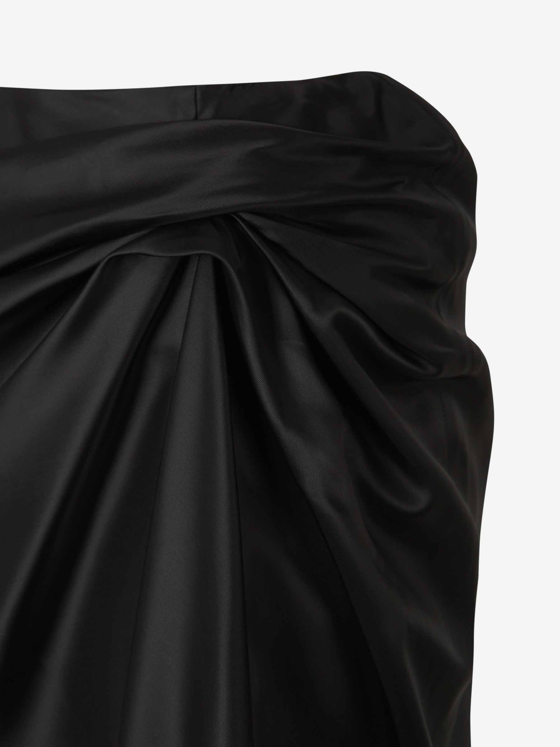 Outlet online Balenciaga Mujer Falda Midi Drapeada color Negro sku 750-001630 01 - Foto 3
