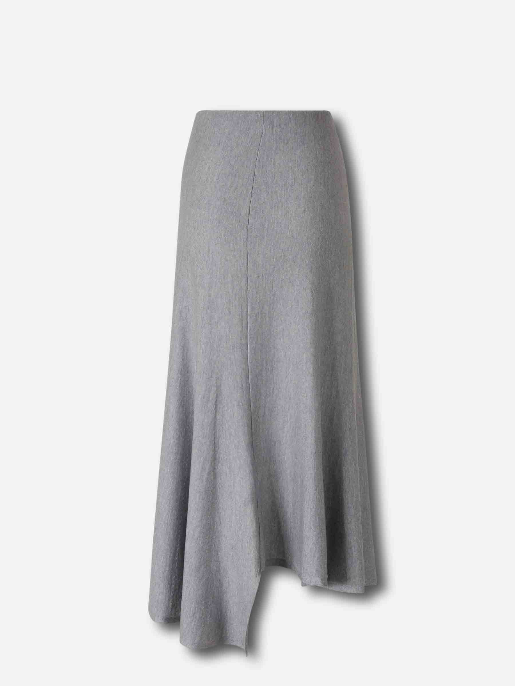 Outlet online Khaite Mujer Falda Midi Asimétrica color Gris Piedra sku 750-001656 01 - Foto 3