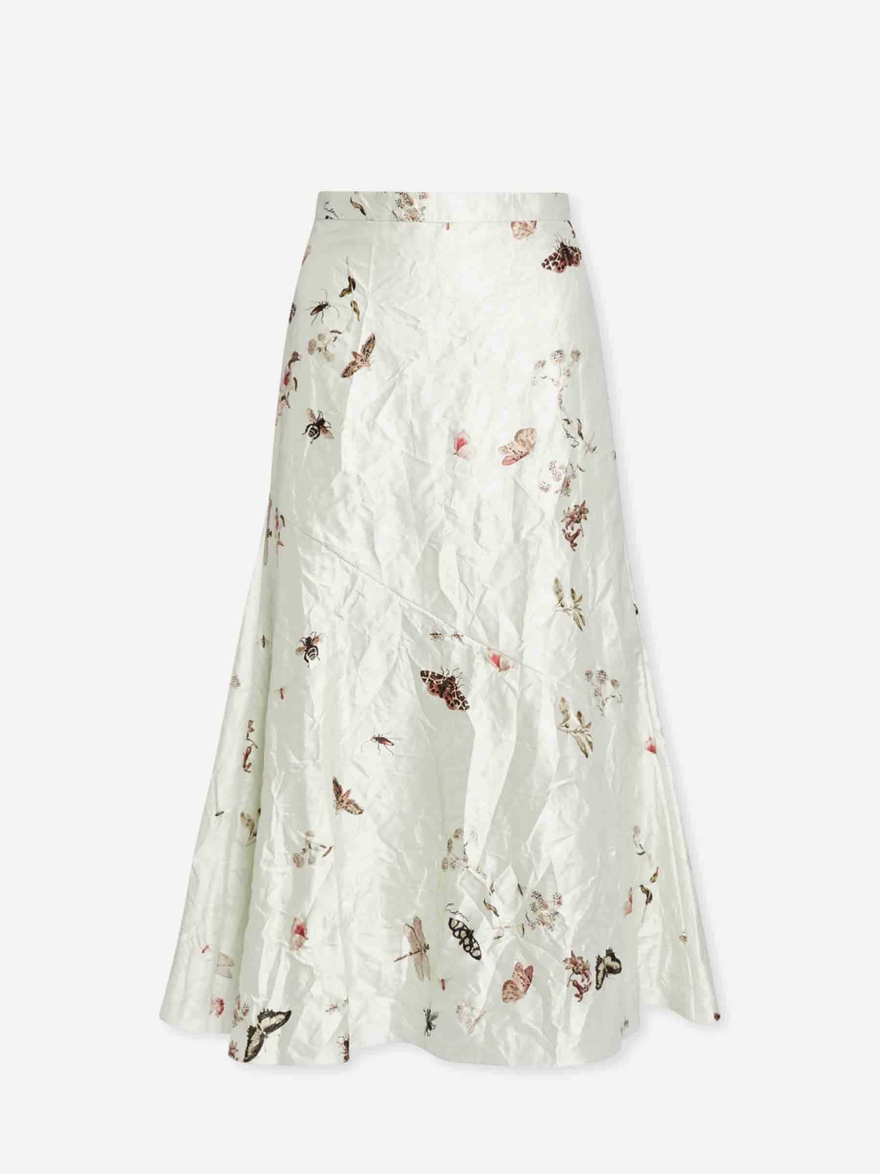 Erdem Mujer Barcelona Falda Midi Estampada color Marfil sku 750-001730 01 - Foto 1