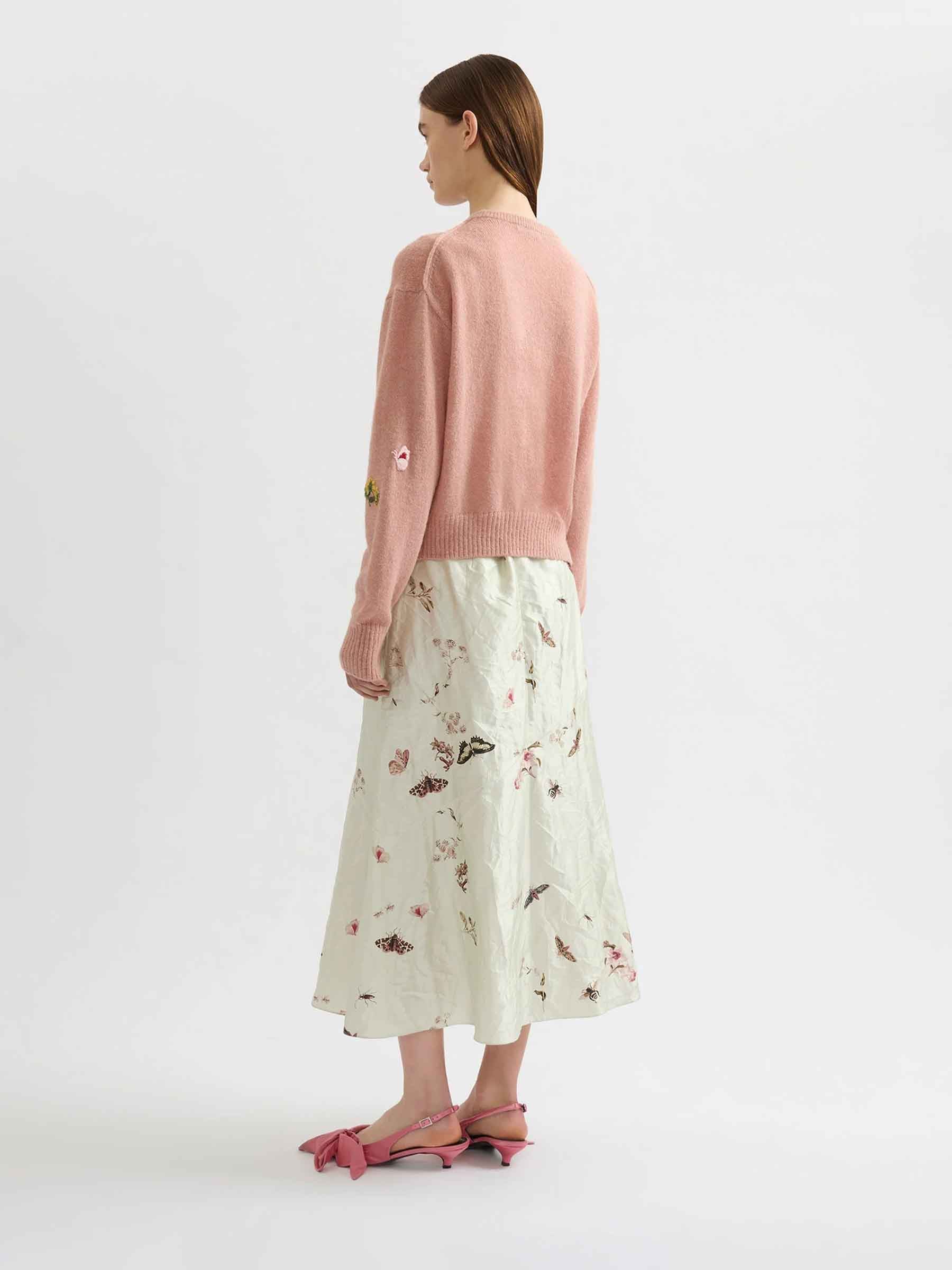 Erdem Mujer Barcelona Falda Midi Estampada color Marfil sku 750-001730 01 - Foto 3