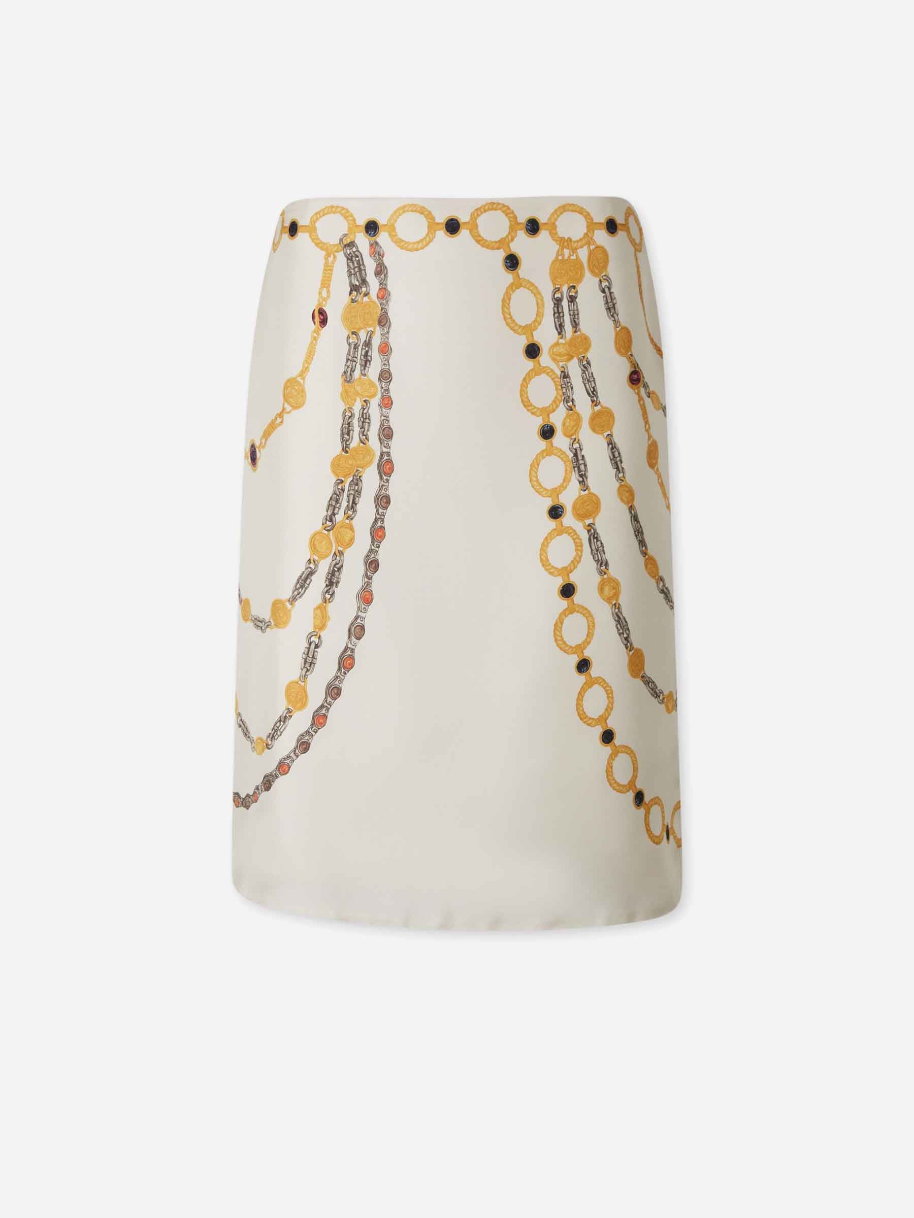 Outlet online Versace Mujer Falda Tubo Estampada color Marfil sku 750-001762 01 - Foto 1