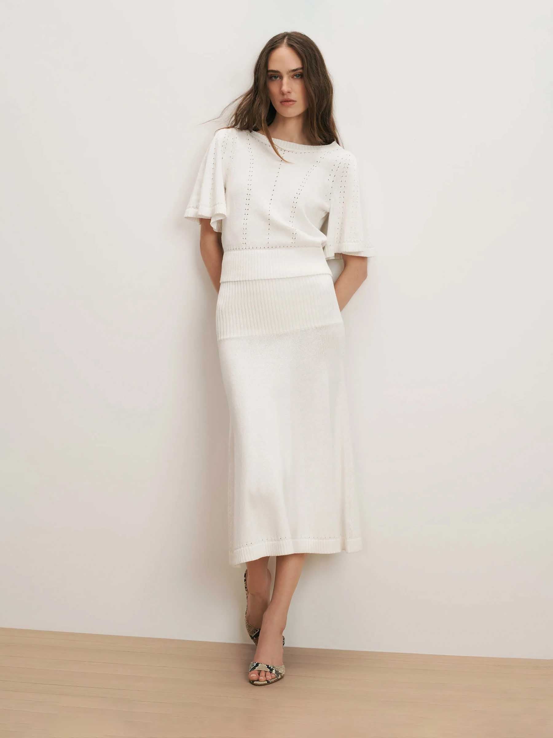 Outlet online Veronica Beard Mujer Falda Punto Cazian color Blanco sku 750-001780 01 - Foto 2