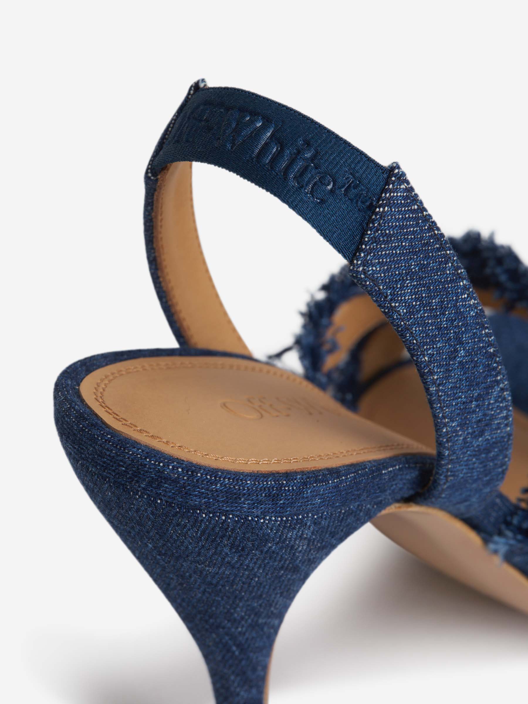 Outlet online Off-White Mujer Sandalias Denim Slingback color Azul Denim sku 800-005188 01 - Foto 6