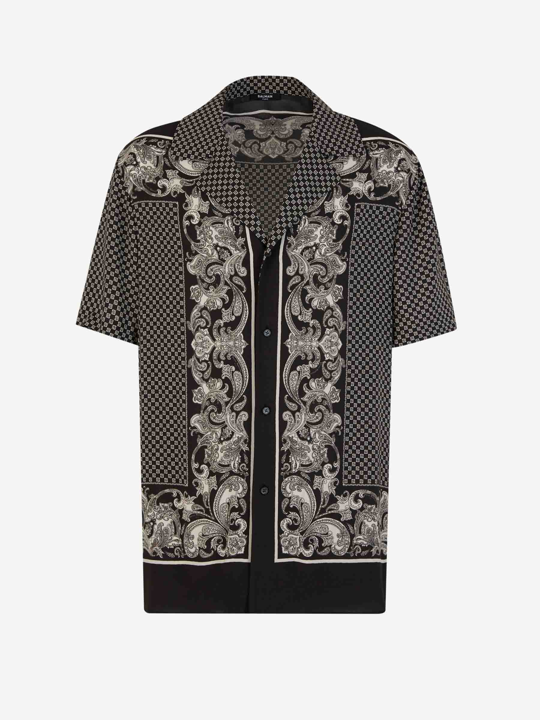 Outlet online Balmain Hombre Camisa Motivo Paisley color Negro sku 532-000513 01 - Foto 1