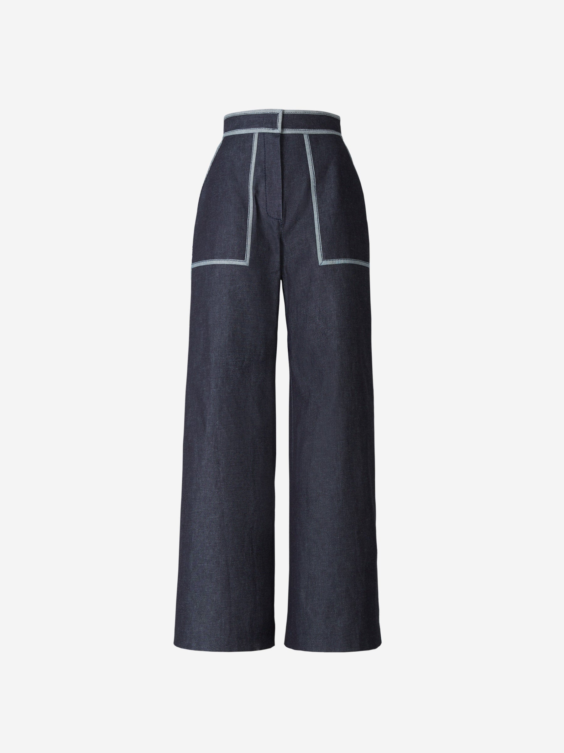 Outlet online Martin Grant Mujer Jeans Cropped Ribetes Contraste color Azul Cobalto sku 761-002839 01 - Foto 1