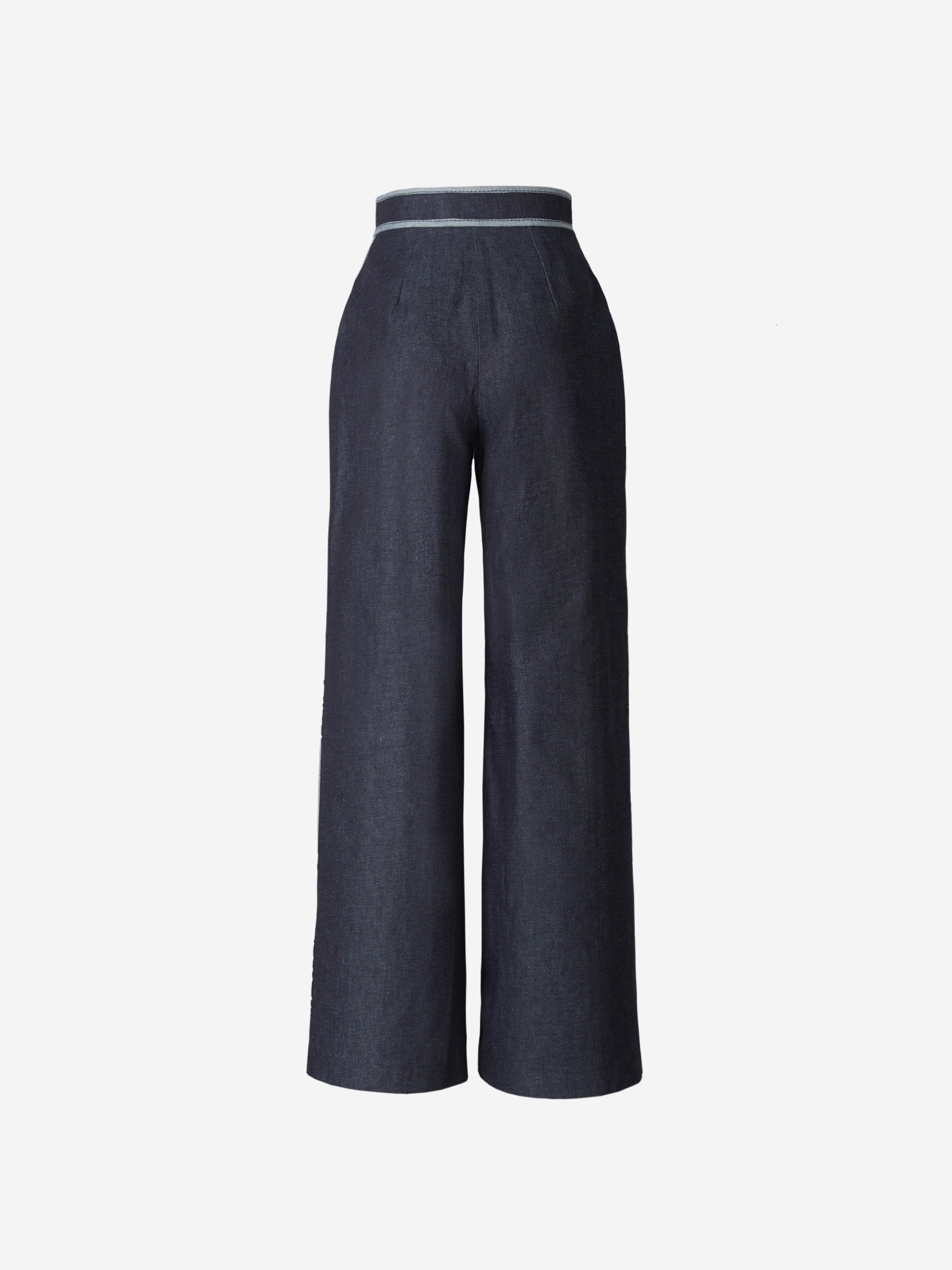 Outlet online Martin Grant Mujer Jeans Cropped Ribetes Contraste color Azul Cobalto sku 761-002839 01 - Foto 2