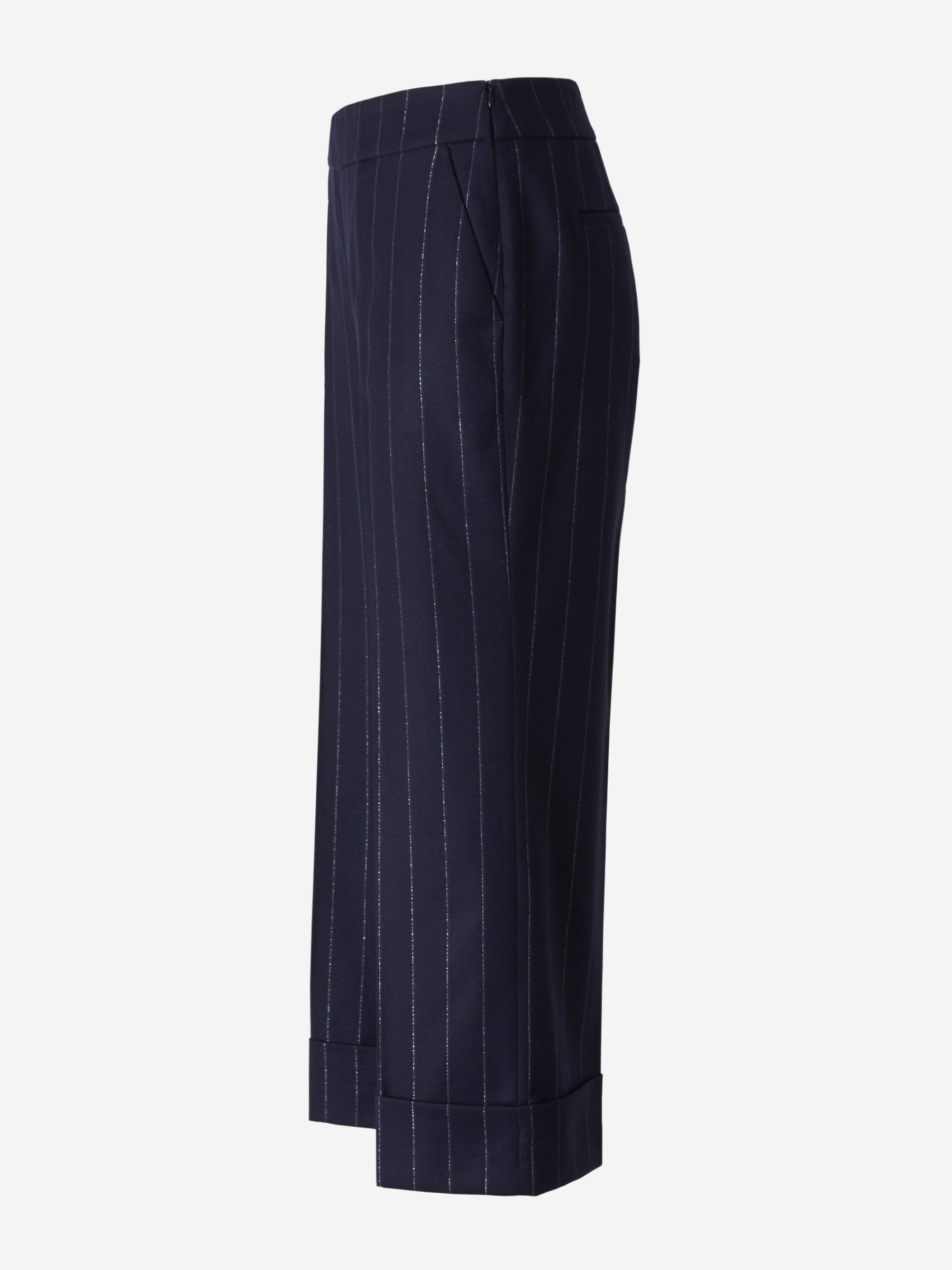 Outlet online Peserico Mujer Pantalones Motivo Rayas color Azul Noche sku 761-002954 01 - Foto 2
