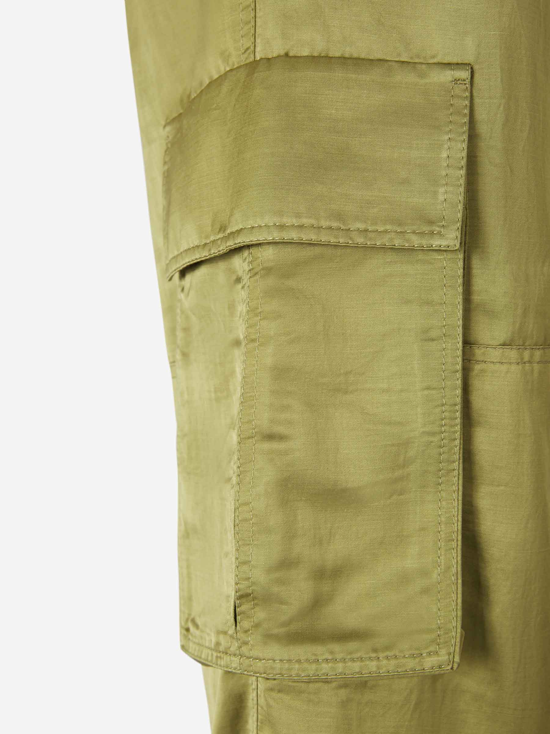 Outlet online Dorothee Schumacher Mujer Pantalones Papertouch Ease color Verde Militar sku 761-003276 02 - Foto 11