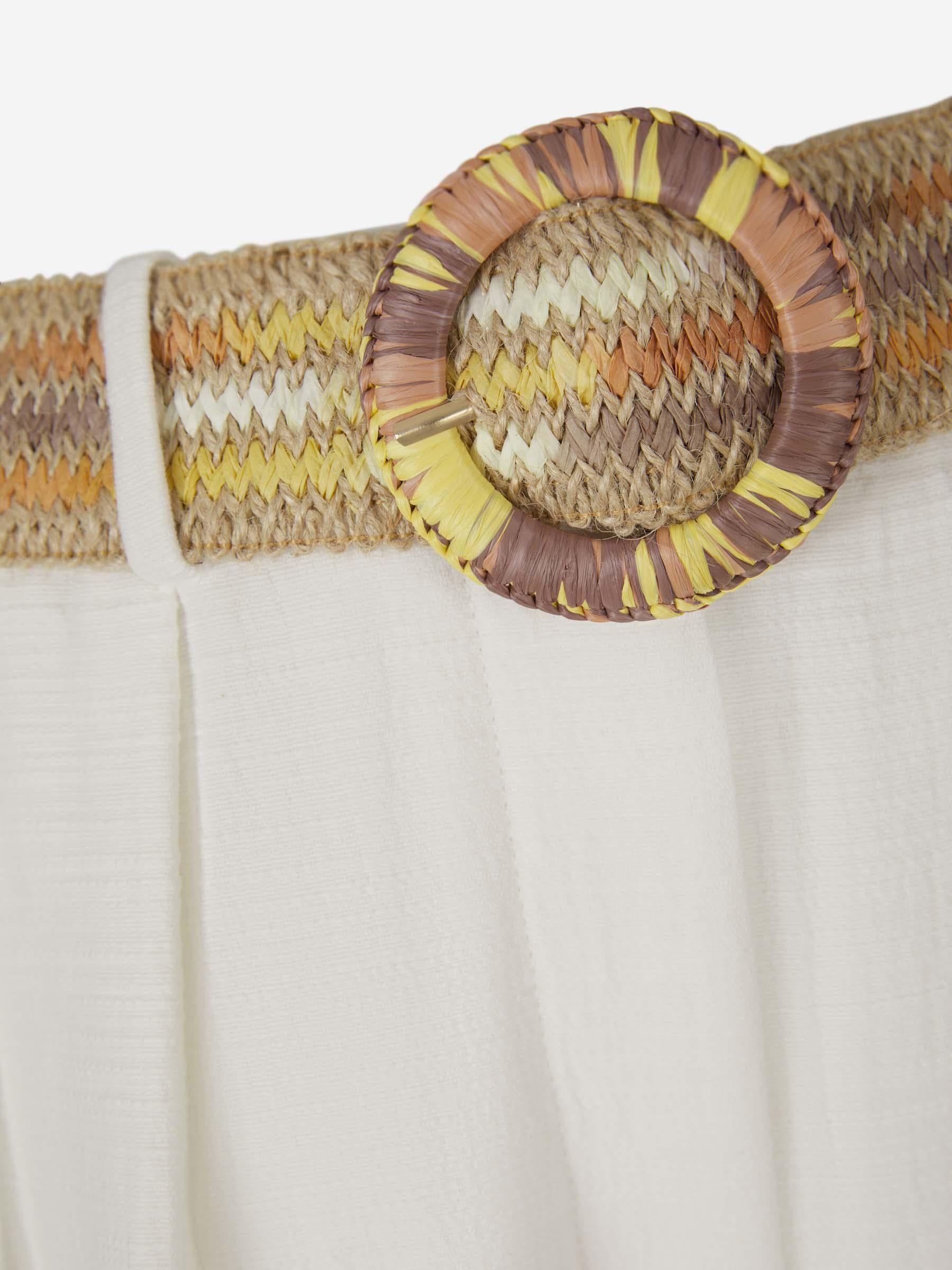 Outlet online Zimmermann Mujer Pantalones Devi Tuck color Marfil sku 761-003285 01 - Foto 5