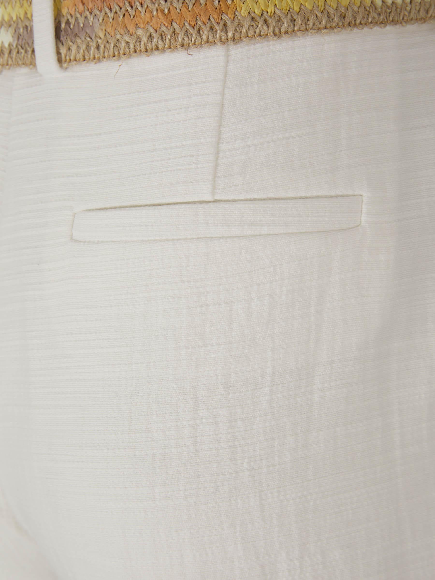 Outlet online Zimmermann Mujer Pantalones Devi Tuck color Marfil sku 761-003285 01 - Foto 6
