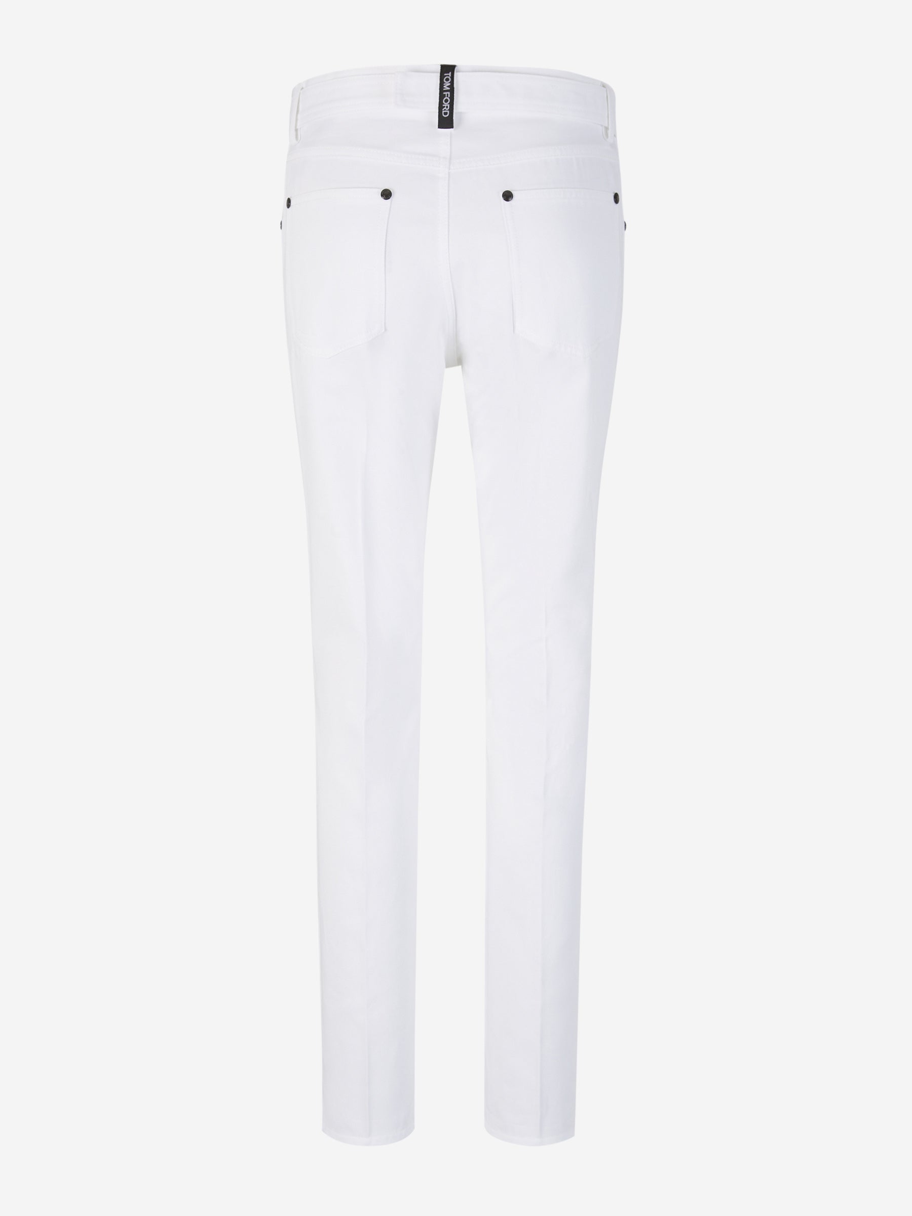 Outlet online Tom Ford Mujer Jeans Algodón Cinturón color Blanco sku 761-003376 01 - Foto 2