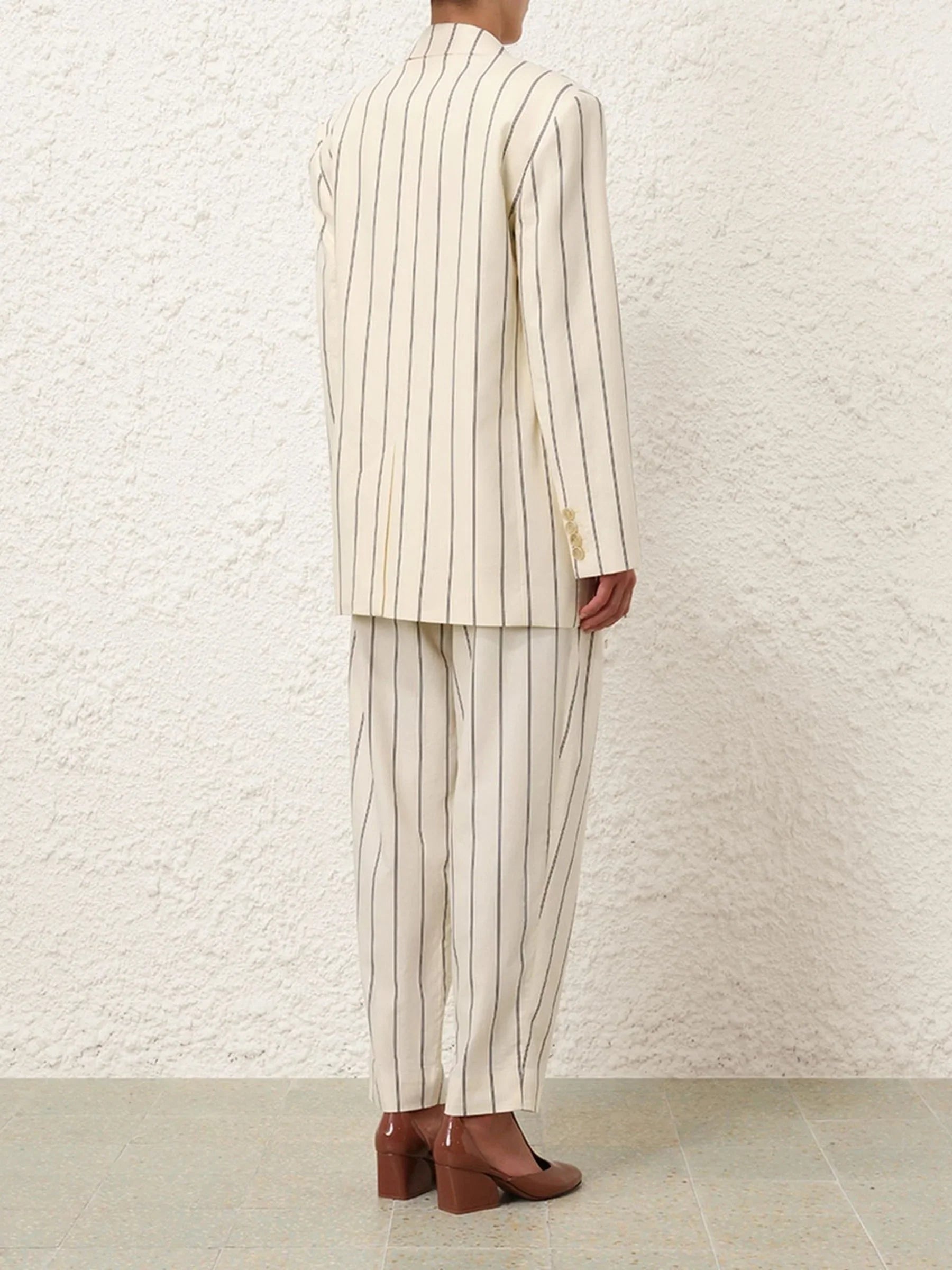 Outlet online Zimmermann Mujer Pantalones Rayas Barrel color Crema sku 761-003504 01 - Foto 3