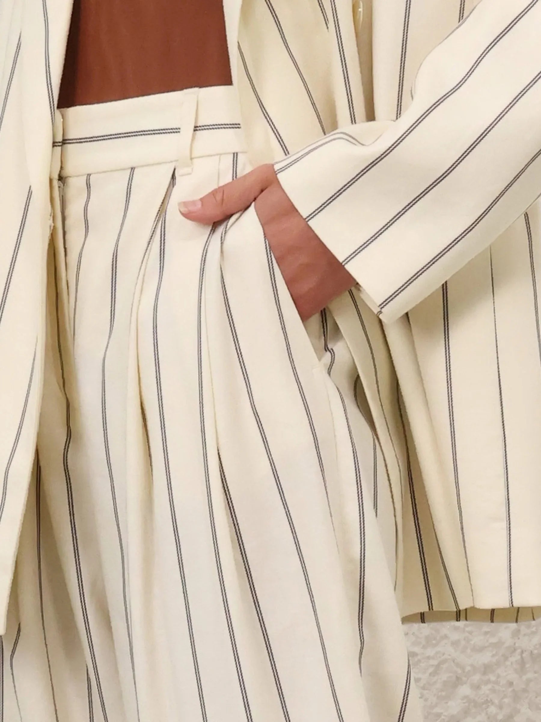 Outlet online Zimmermann Mujer Pantalones Rayas Barrel color Crema sku 761-003504 01 - Foto 4