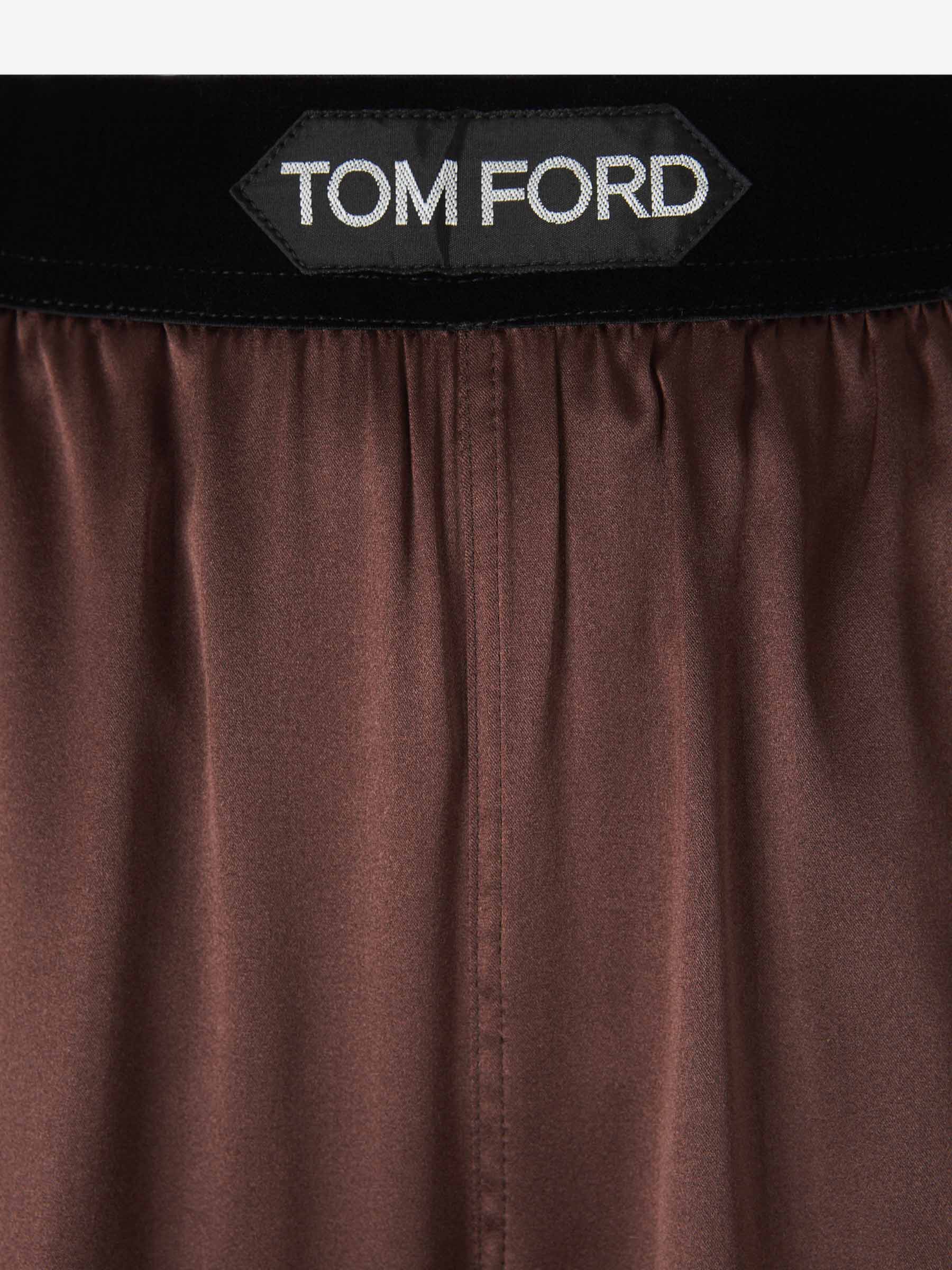 Outlet online Tom Ford Mujer Pantalones Satén Logo color Marron Oscuro sku 761-003575 01 - Foto 3