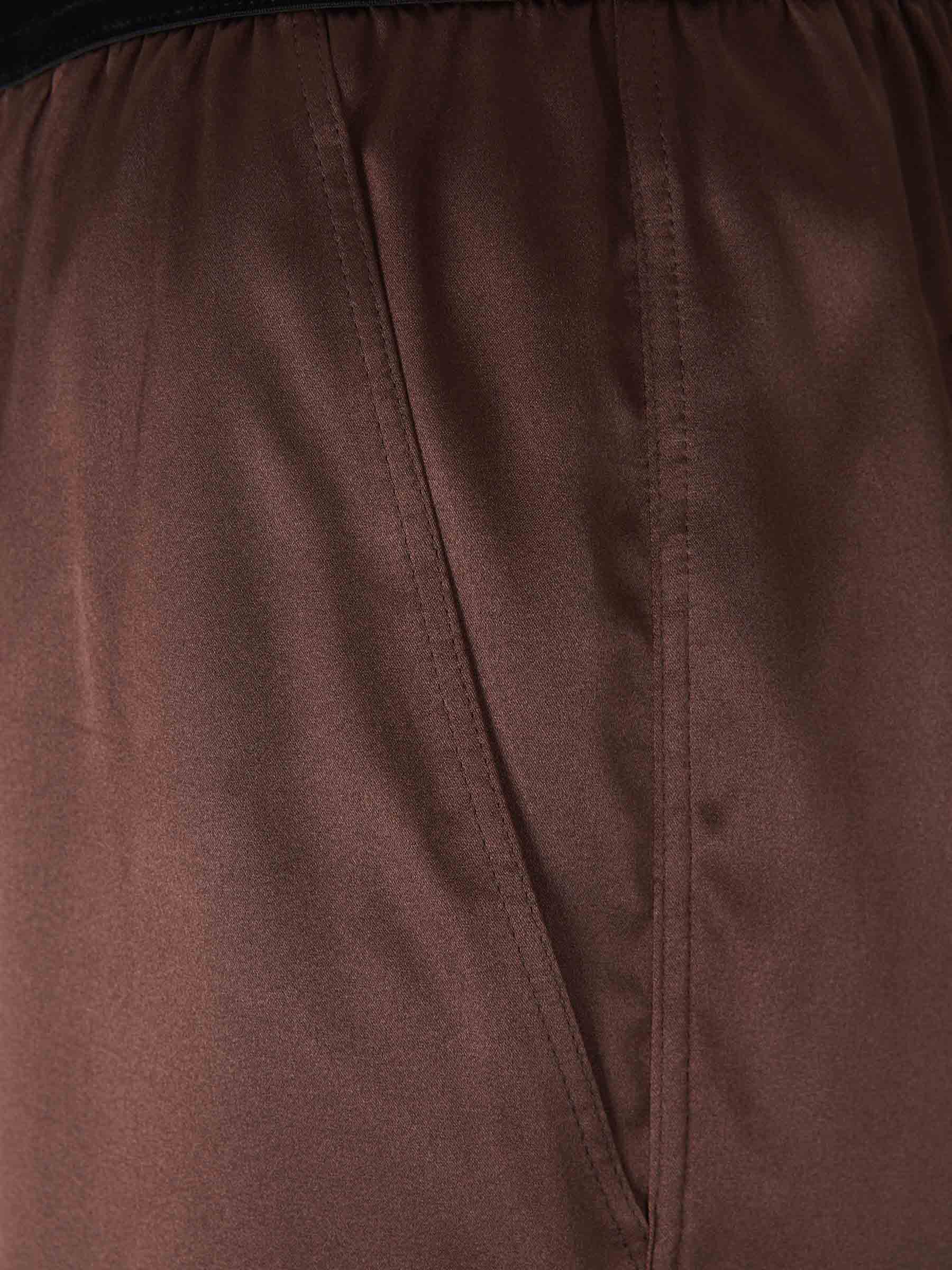 Outlet online Tom Ford Mujer Pantalones Satén Logo color Marron Oscuro sku 761-003575 01 - Foto 4
