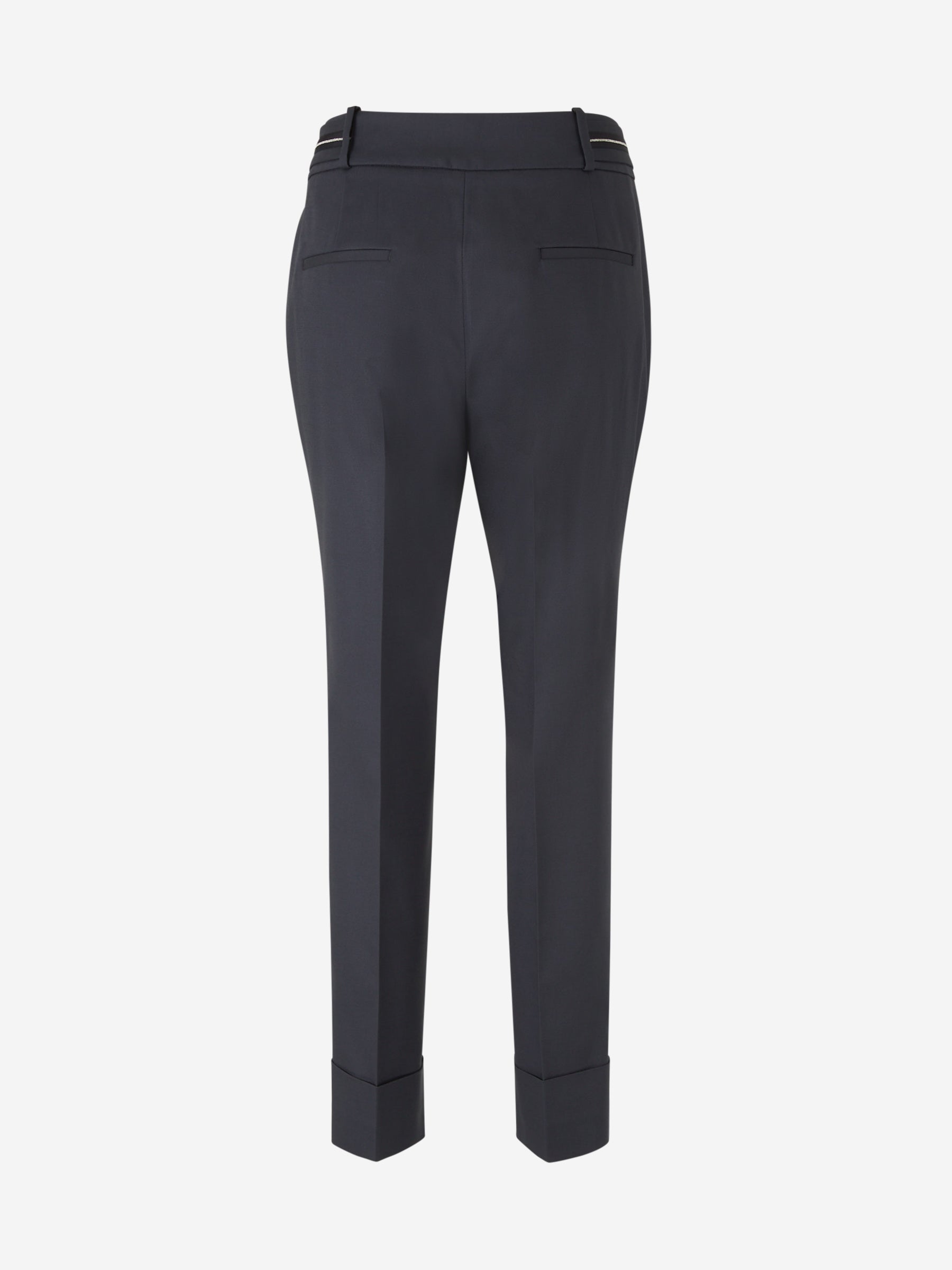Outlet online Peserico Mujer Pantalones Vestir Lisos color Azul Marino sku 761-003610 01 - Foto 3