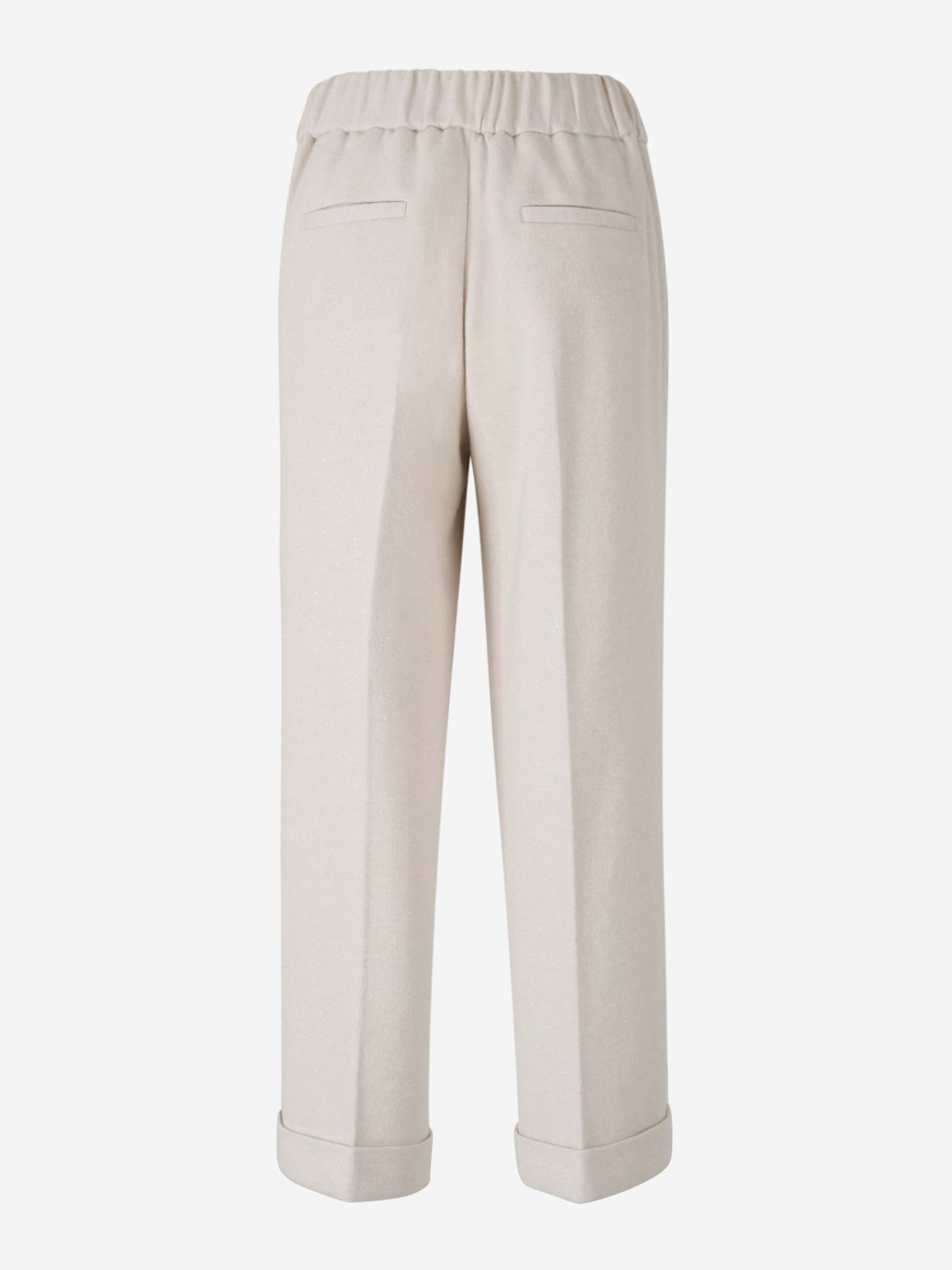 Outlet online Peserico Mujer Joggers Algodón color Marfil sku 761-003612 01 - Foto 3