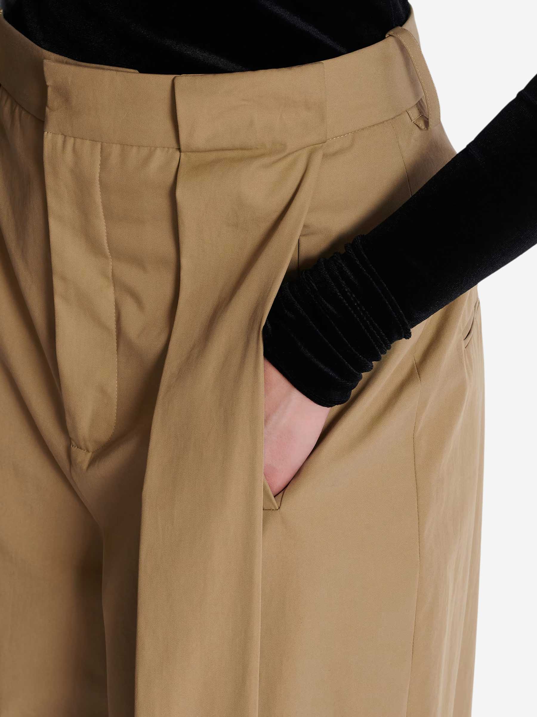 Outlet online Balmain Mujer Pantalones Plisado Algodón color Beige sku 761-003627 01 - Foto 6