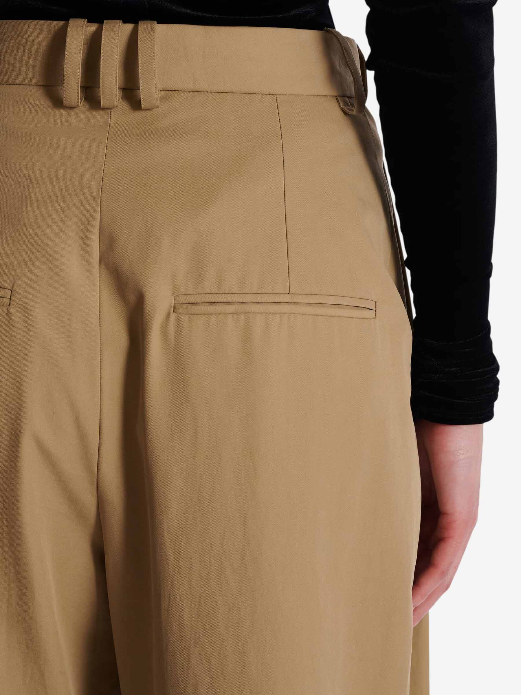 Outlet online Balmain Mujer Pantalones Plisado Algodón color Beige sku 761-003627 01 - Foto 7