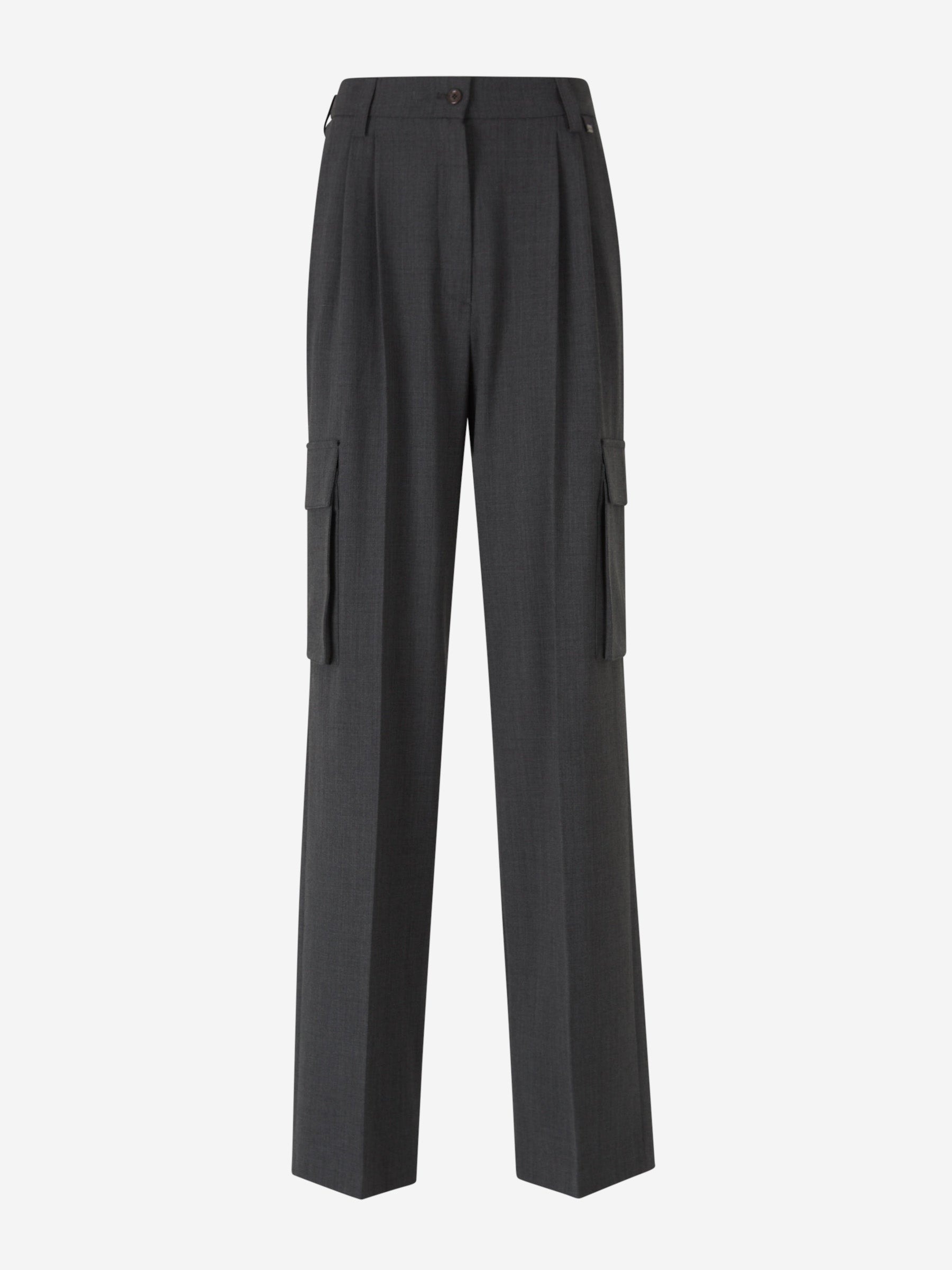 Outlet online Herno Mujer Pantalón Cargo Lana color Gris Antracita sku 761-003629 01 - Foto 1