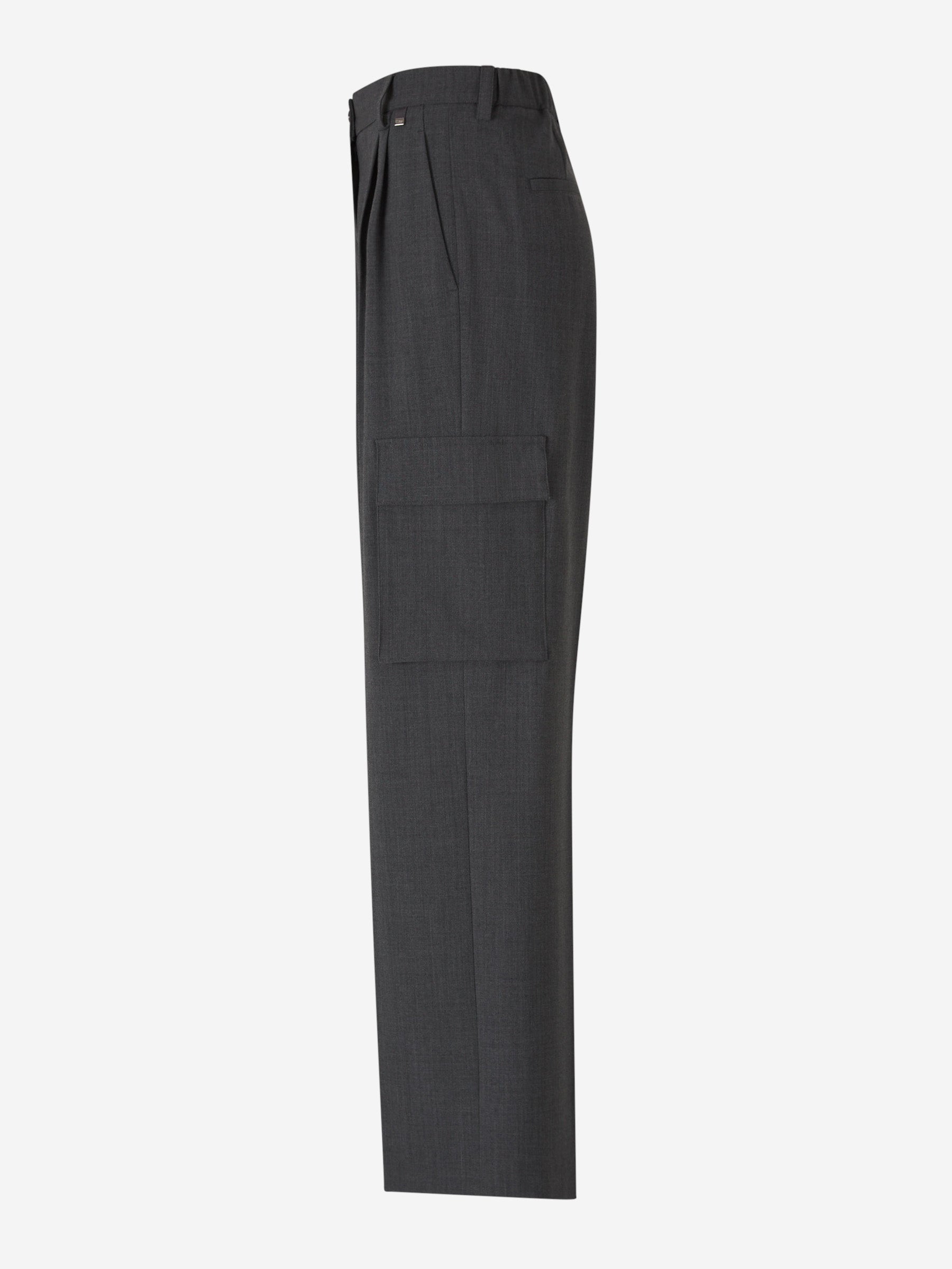 Outlet online Herno Mujer Pantalón Cargo Lana color Gris Antracita sku 761-003629 01 - Foto 2