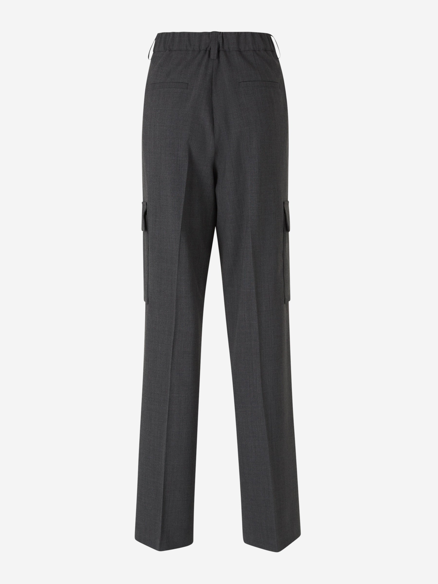 Outlet online Herno Mujer Pantalón Cargo Lana color Gris Antracita sku 761-003629 01 - Foto 3