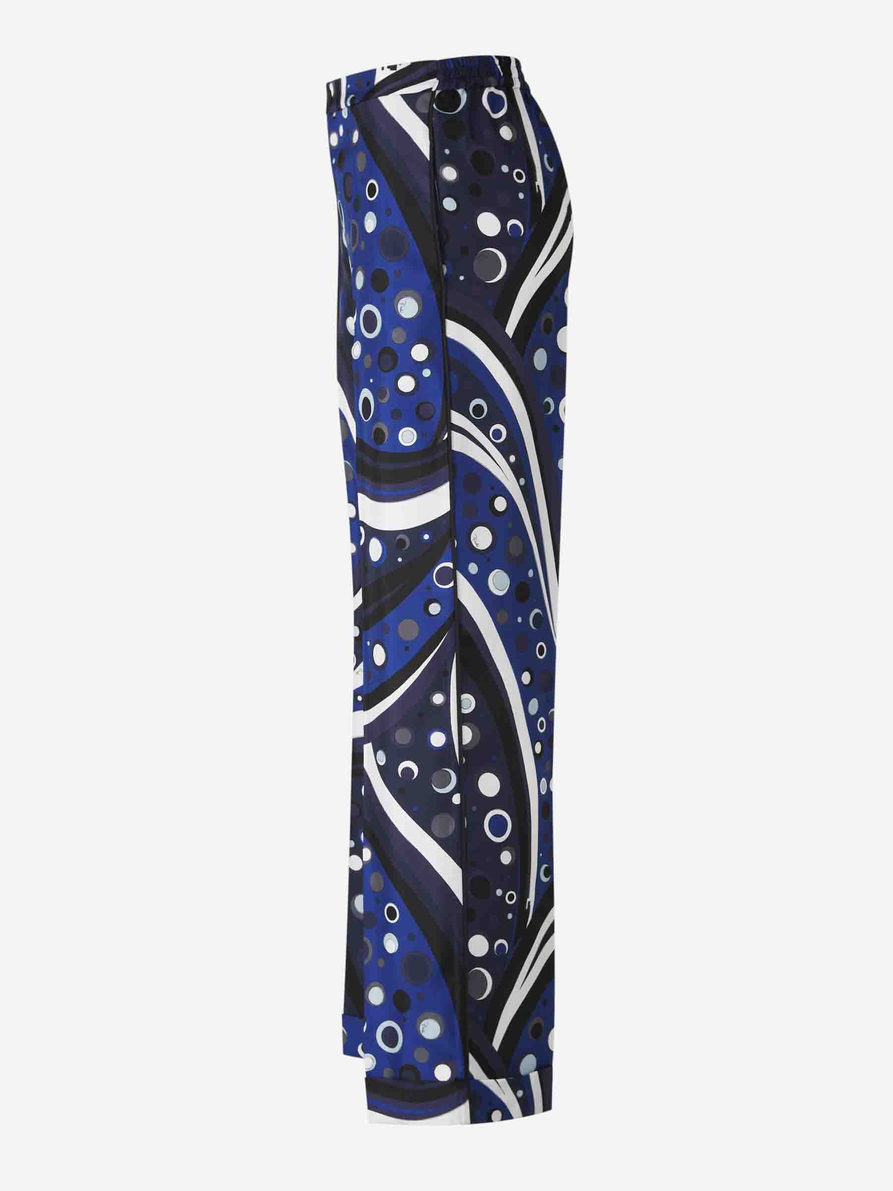 Outlet online Pucci Mujer Pantalones Motivo Fontane color Azul Cobalto sku 761-003667 01 - Foto 2