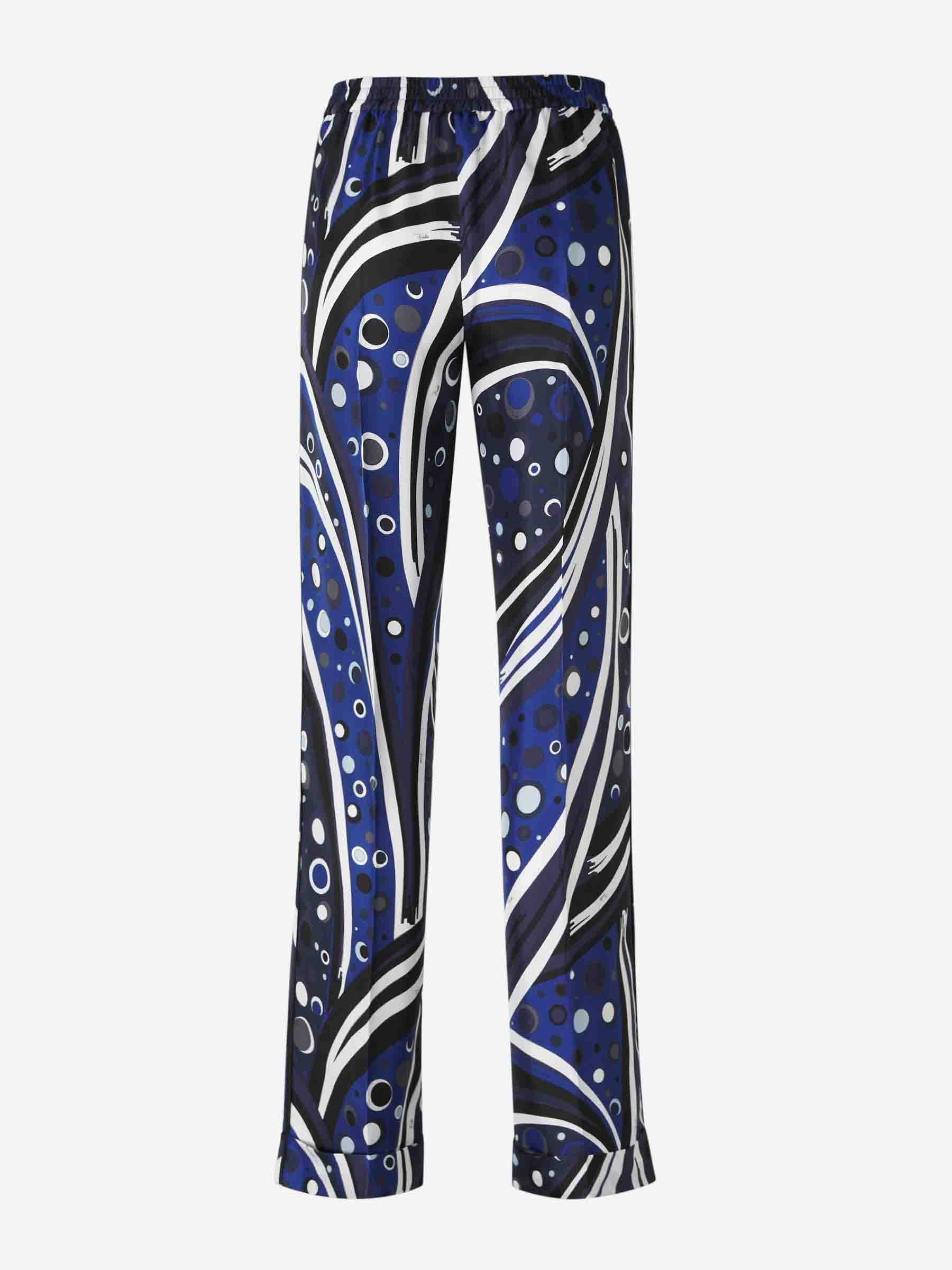 Outlet online Pucci Mujer Pantalones Motivo Fontane color Azul Cobalto sku 761-003667 01 - Foto 3