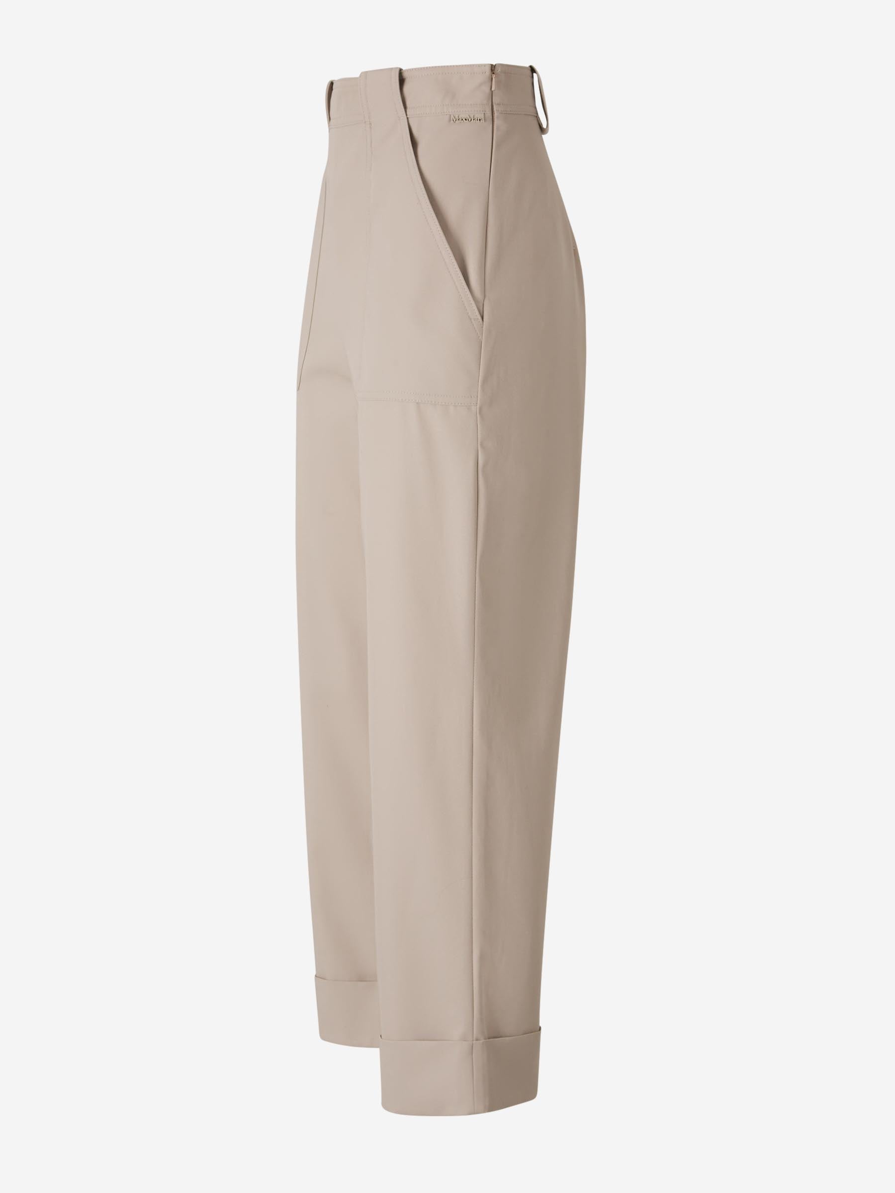 Outlet online Max Mara Mujer Pantalones Palio Algodón color Camel sku 761-003760 01 - Foto 2
