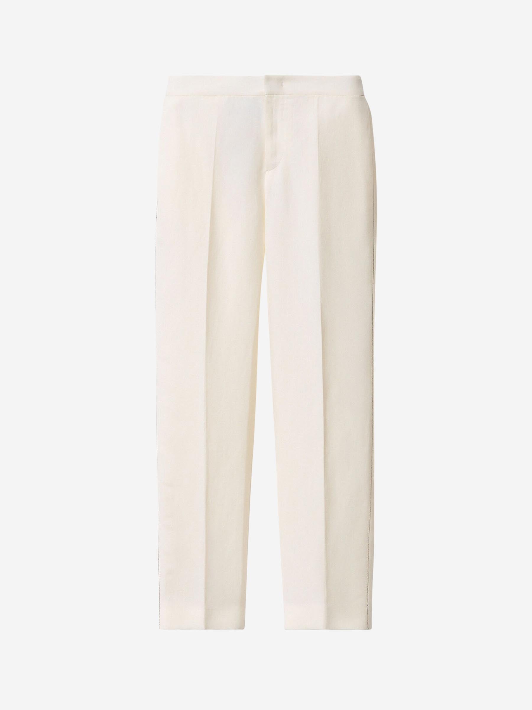 Outlet online Fabiana Filippi Mujer Pantalones Formales Montefalco color Beige sku 761-003787 01 - Foto 1