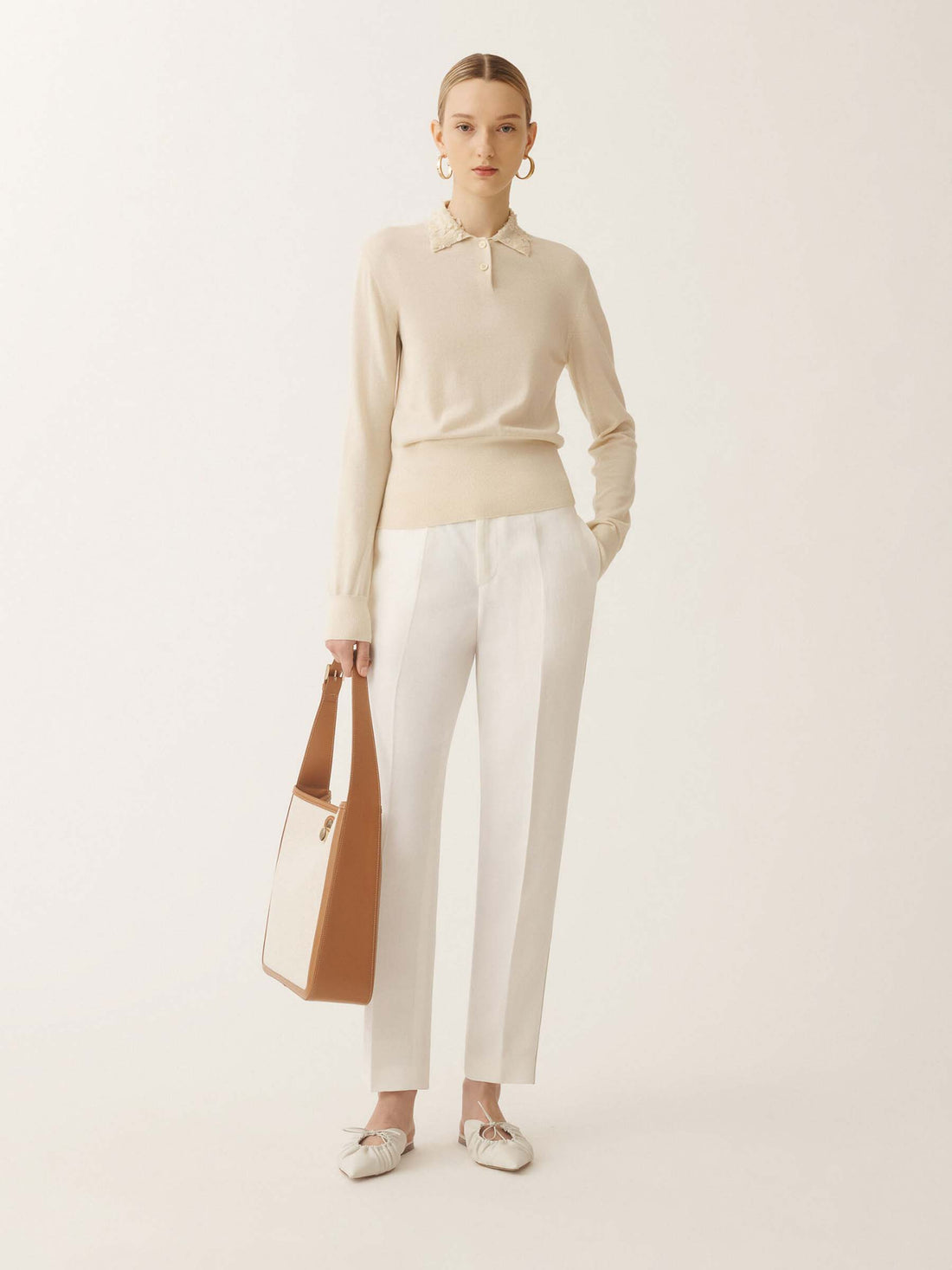 Fabiana Filippi Mujer Barcelona Pantalones Formales Montefalco color Beige sku 761-003787 01 - Foto 2