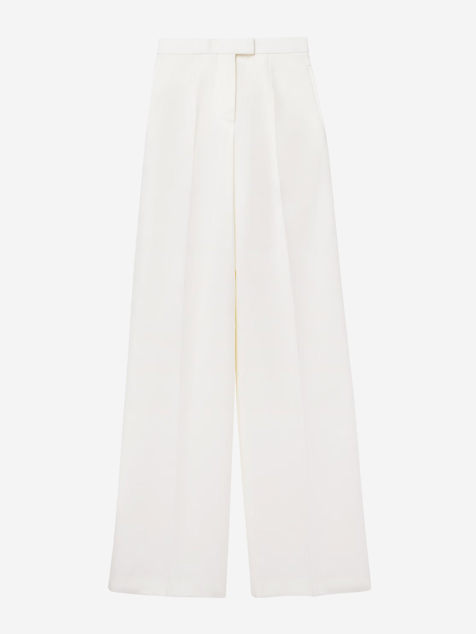 Outlet online McQueen Mujer Pantalones Anchos Lana color Marfil sku 761-003813 01 - Foto 1