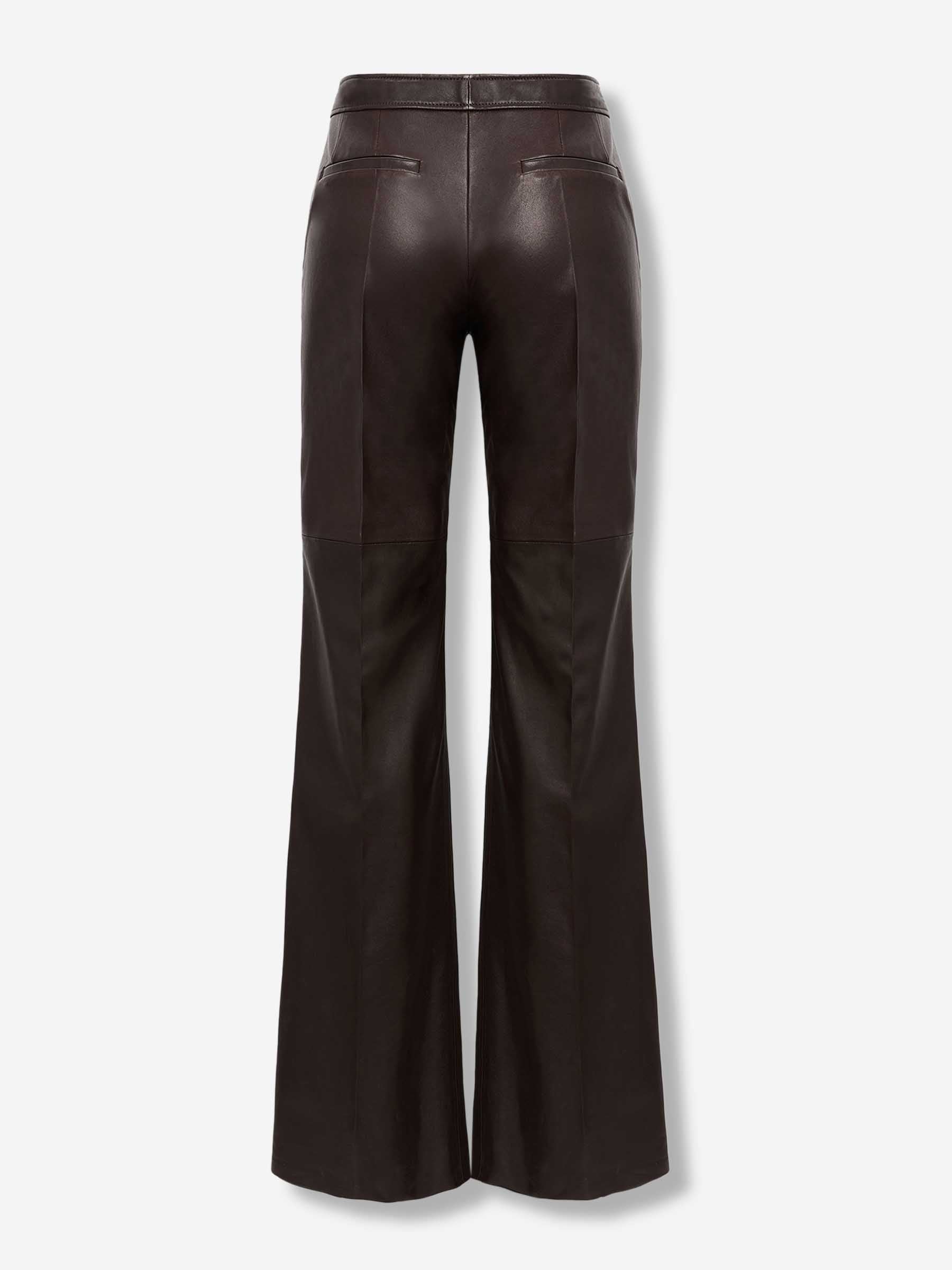 Outlet online Dorothee Schumacher Mujer Pantalones Flared Cuero color Marrón Oscuro sku 761-003853 01 - Foto 3