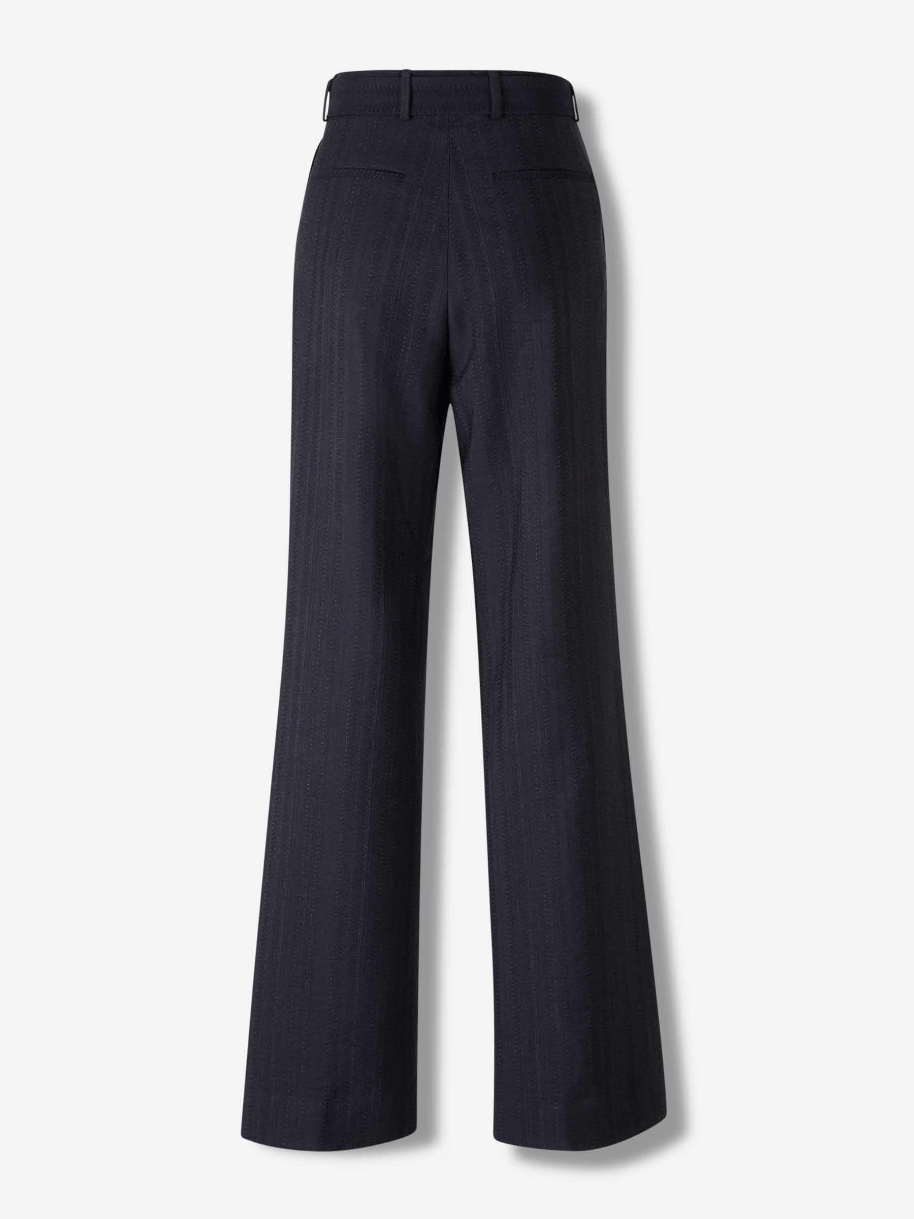 Outlet online Dries Van Noten Mujer Pantalones Anchos Peaches Bis color Azul Marino sku 761-003875 01 - Foto 2