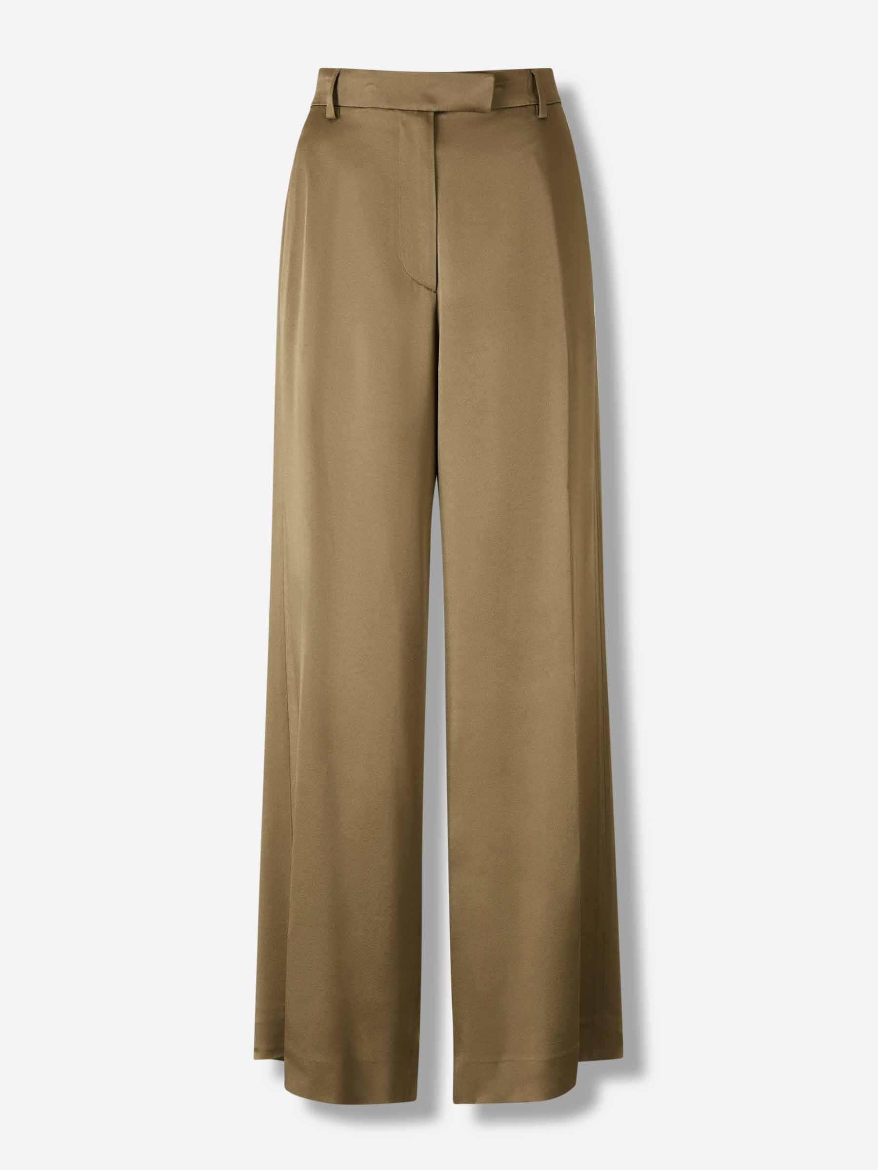 Outlet online Dries Van Noten Mujer Pantalones Rectos Anchos color Verde Militar sku 761-003876 01 - Foto 1