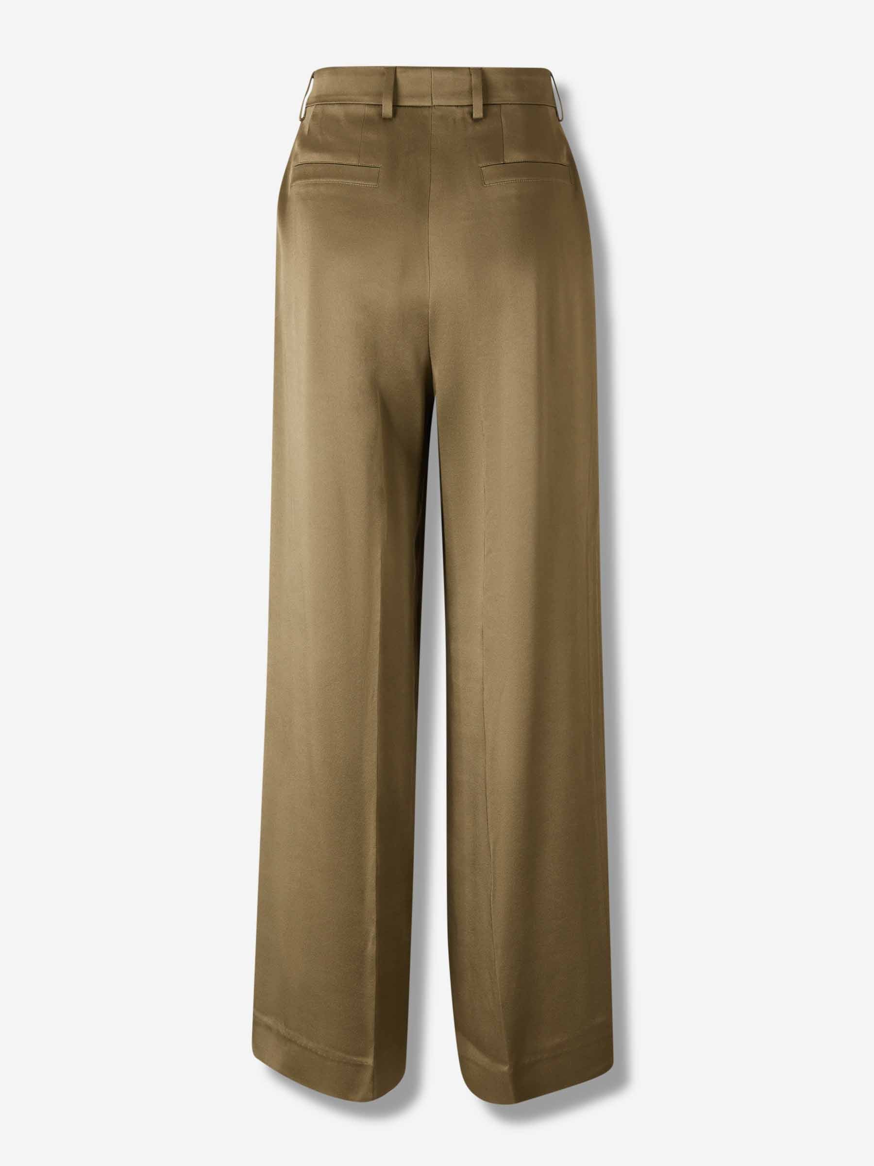 Outlet online Dries Van Noten Mujer Pantalones Rectos Anchos color Verde Militar sku 761-003876 01 - Foto 3