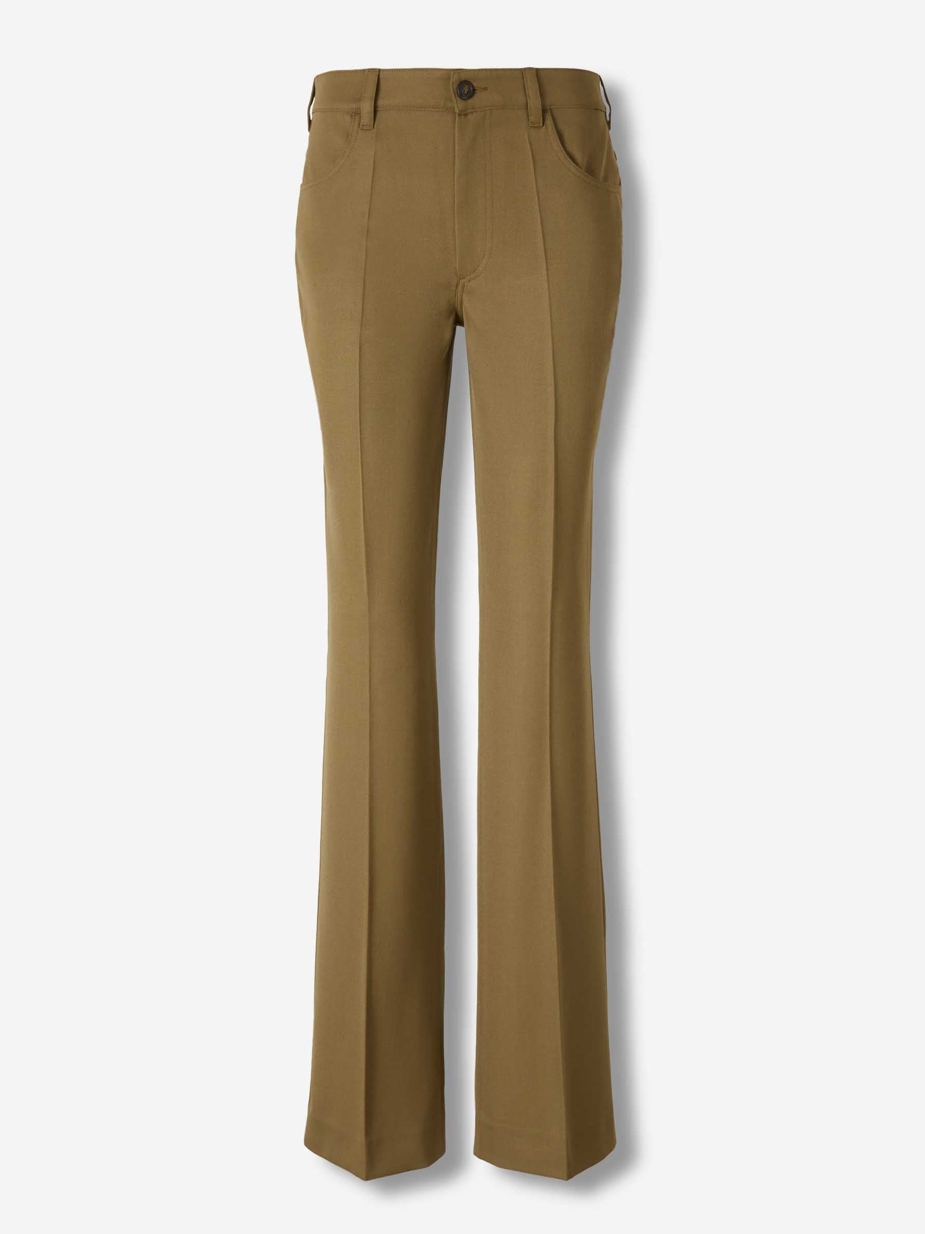 Outlet online The Attico Mujer Pantalones Straight Lana color Verde Militar sku 761-003903 01 - Foto 1