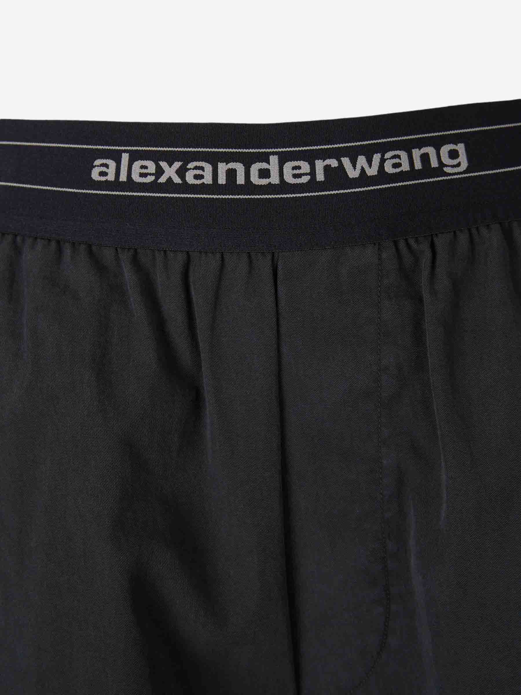 Outlet online Alexander Wang Mujer Pantalones Anchos Logo color Negro sku 761-003971 01 - Foto 4