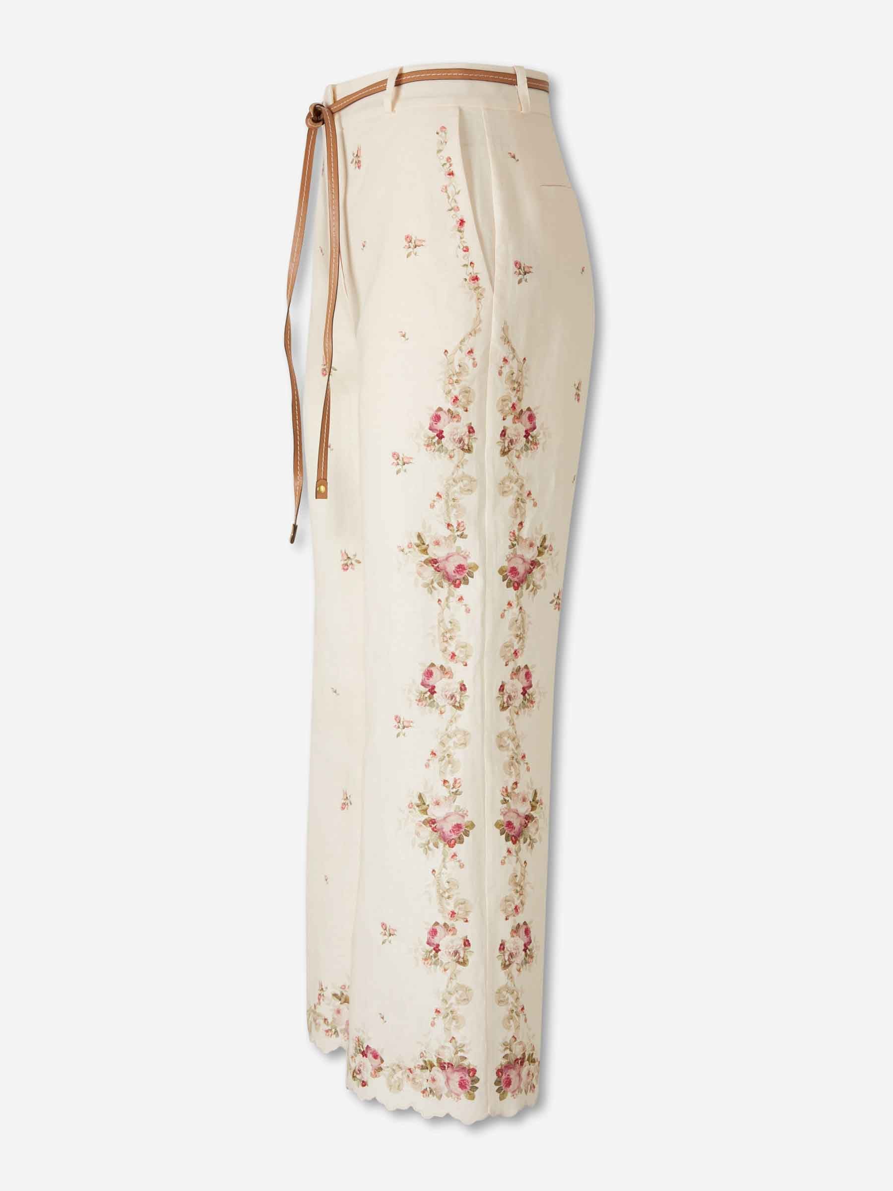 Outlet online Zimmermann Mujer Pantalones Flared Floral color Crema sku 761-004032 01 - Foto 2