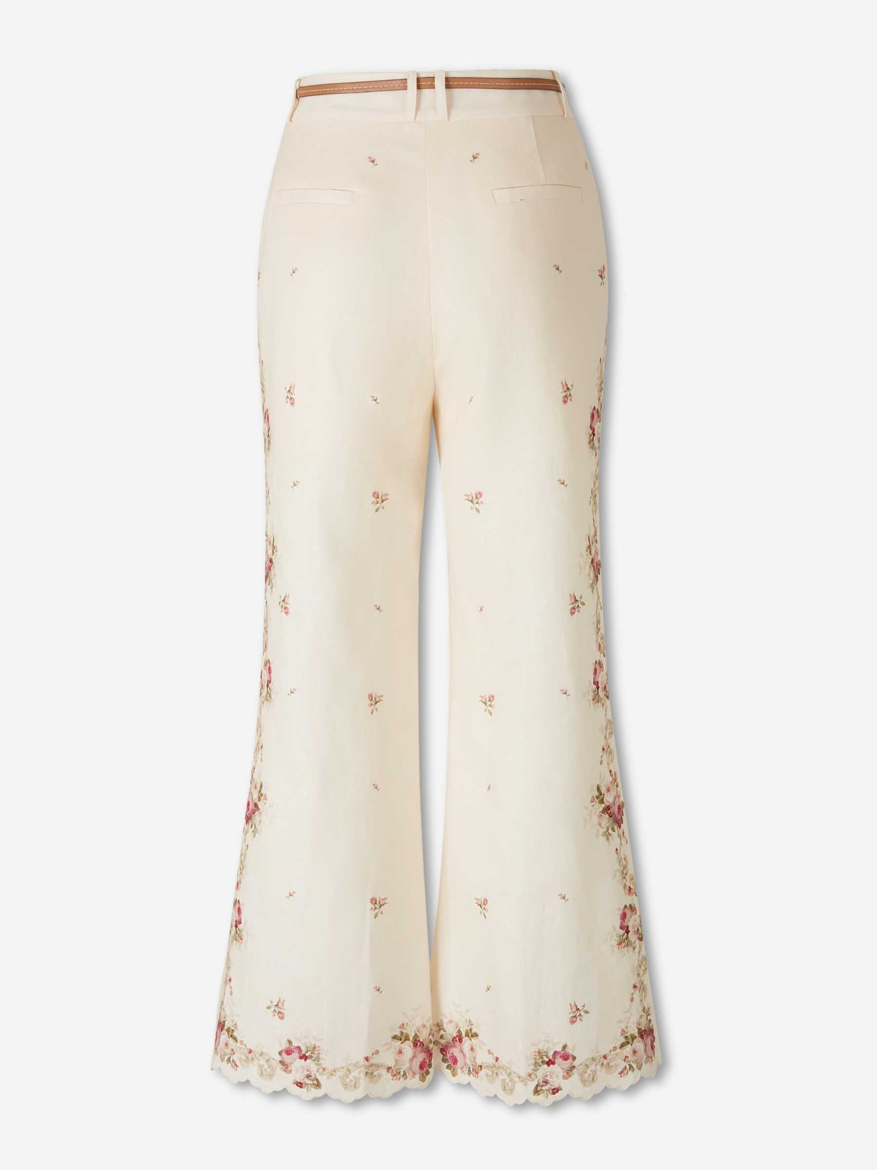 Outlet online Zimmermann Mujer Pantalones Flared Floral color Crema sku 761-004032 01 - Foto 3