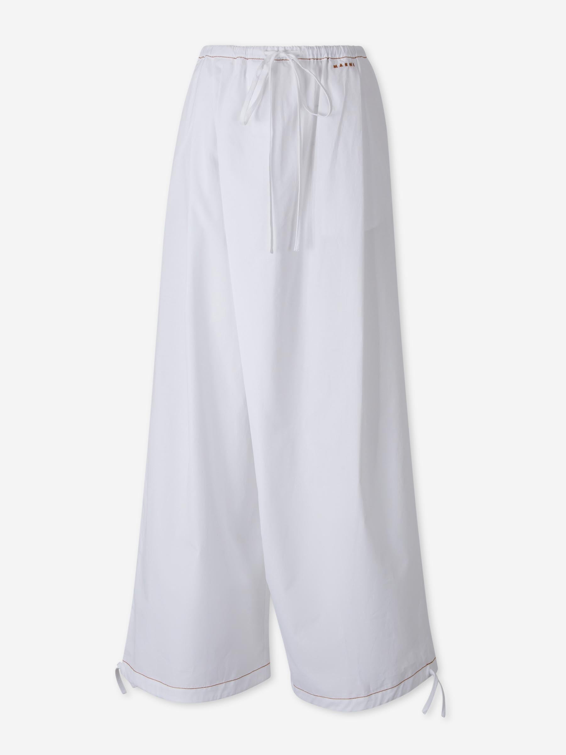 Outlet online Marni Mujer Pantalones Anchos Algodón color Blanco sku 761-004122 01 - Foto 1