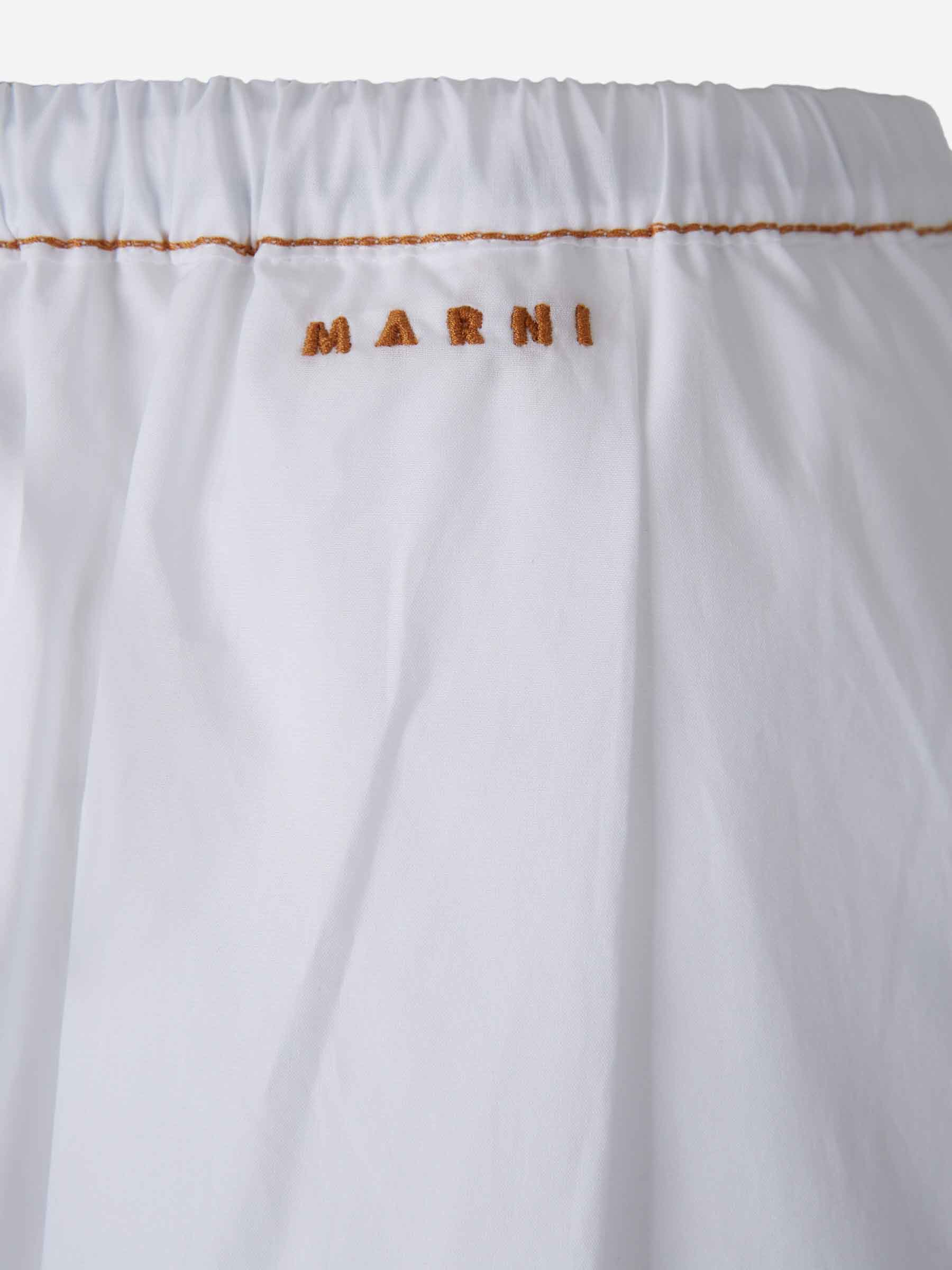 Outlet online Marni Mujer Pantalones Anchos Algodón color Blanco sku 761-004122 01 - Foto 4