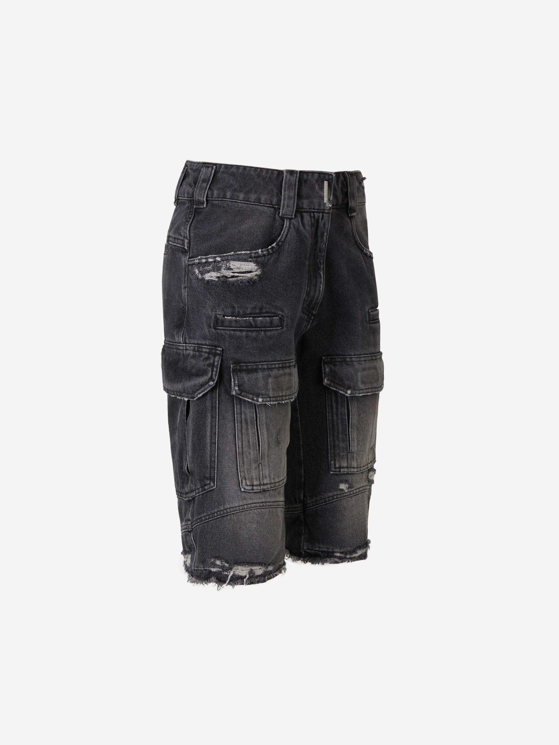 Outlet online Givenchy Mujer Bermudas Cargo Denim color Negro sku 762-000392 01 - Foto 2