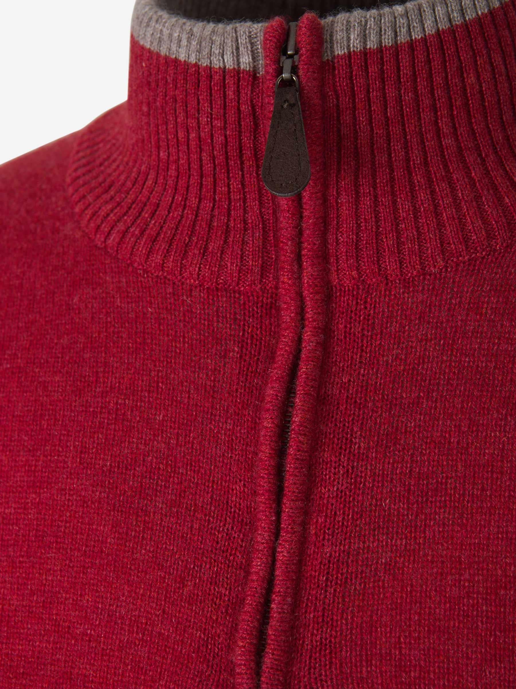 Outlet online Santa Eulalia Hombre Jersey Cashmere Cremallera color Rojo Cereza sku 542-002300 02 - Foto 3