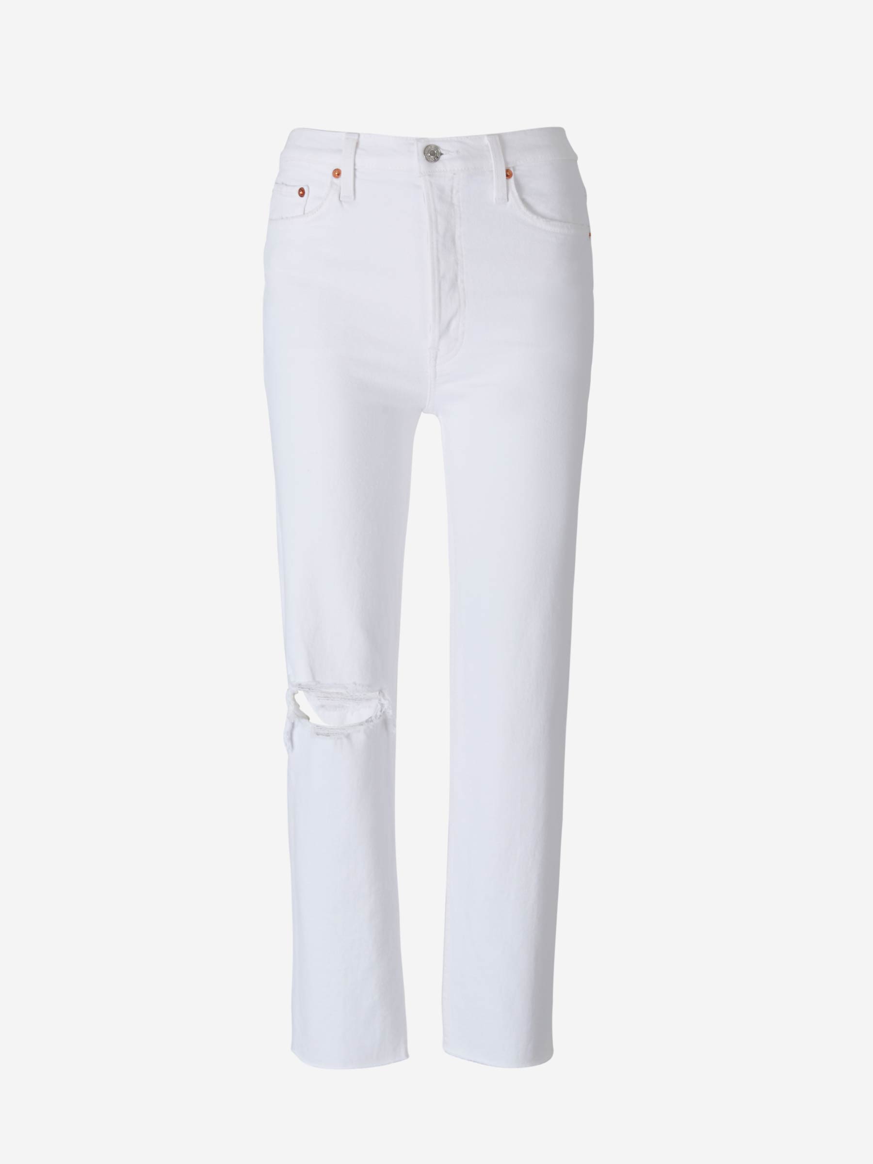 Outlet online Re/Done Mujer Jeans 70s Stove Pipe color Blanco sku 763-001284 01 - Foto 1