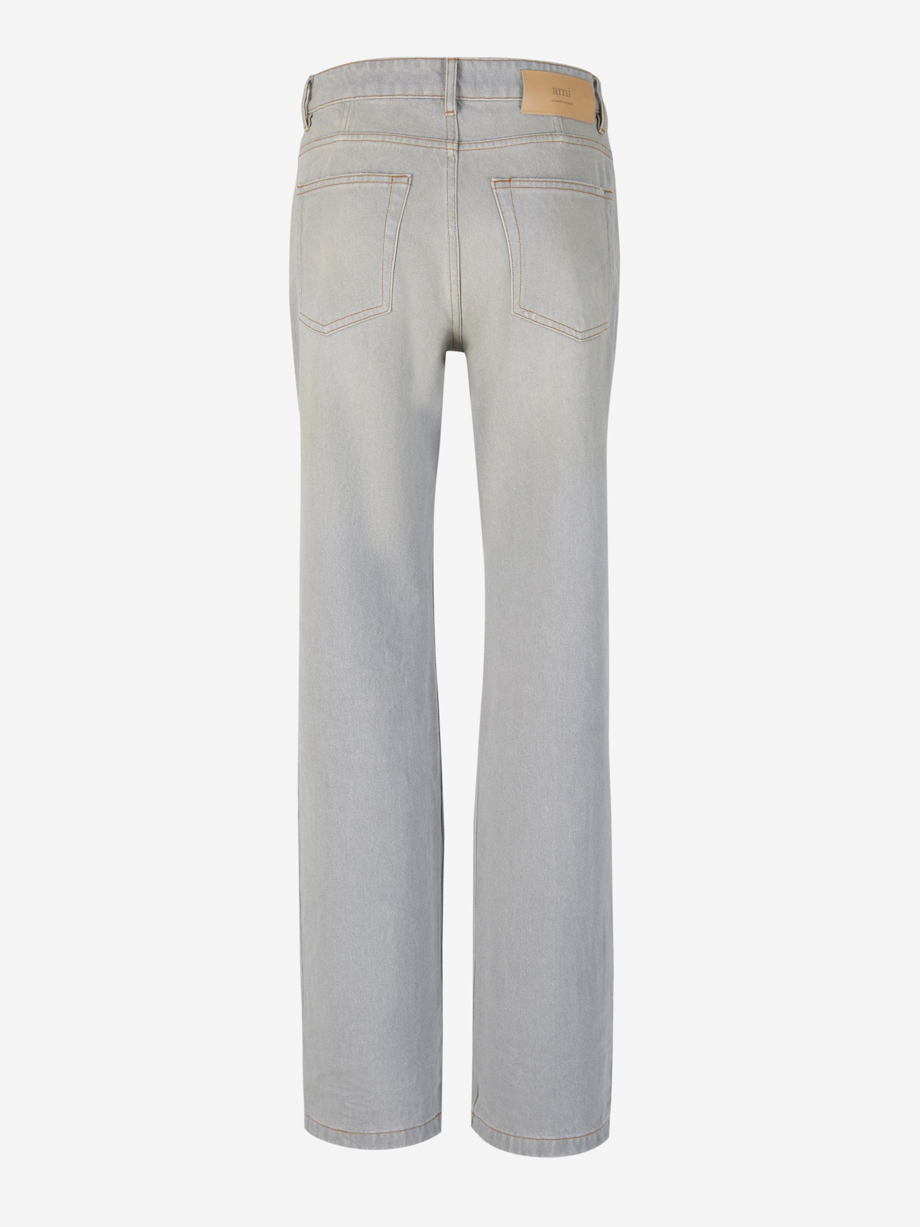Outlet online Ami Paris Mujer Jeans Straight Algodón color Azul Denim sku 763-001435 01 - Foto 2