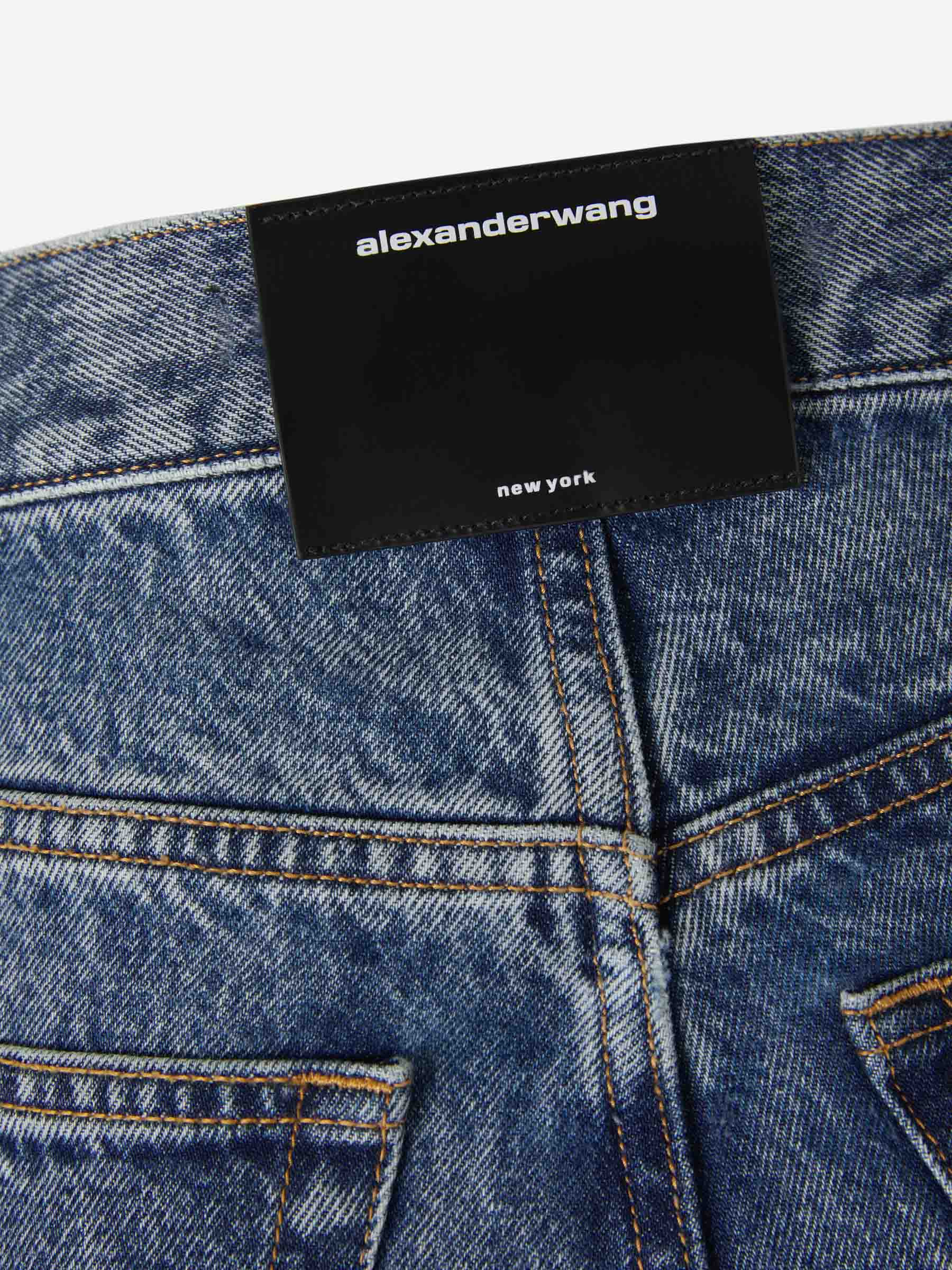 Outlet online Alexander Wang Mujer Jeans Straight Algodón color Azul Denim sku 763-001440 01 - Foto 5