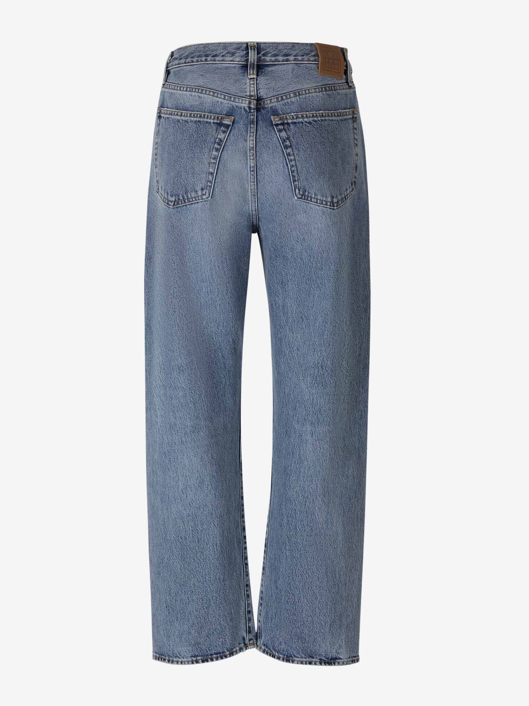 Outlet online TOTEME Mujer Jeans Rectos Algodón color Azul Denim sku 763-001451 01 - Foto 2